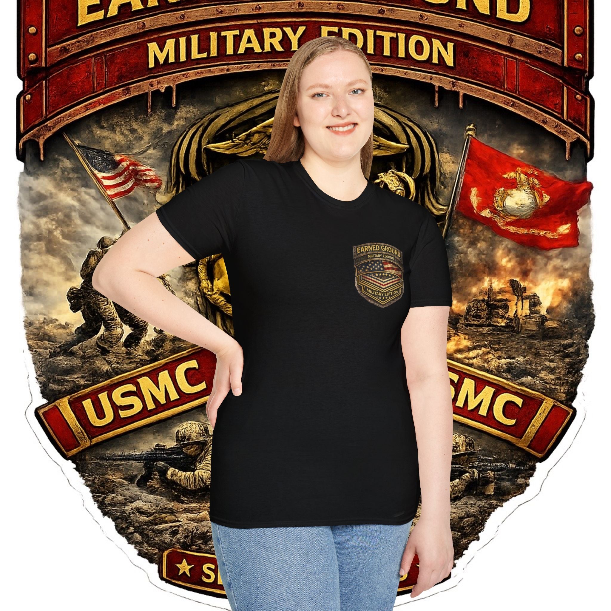 Earned Ground Military Edition USMC — USMC Military Tribute Pocket Tee
