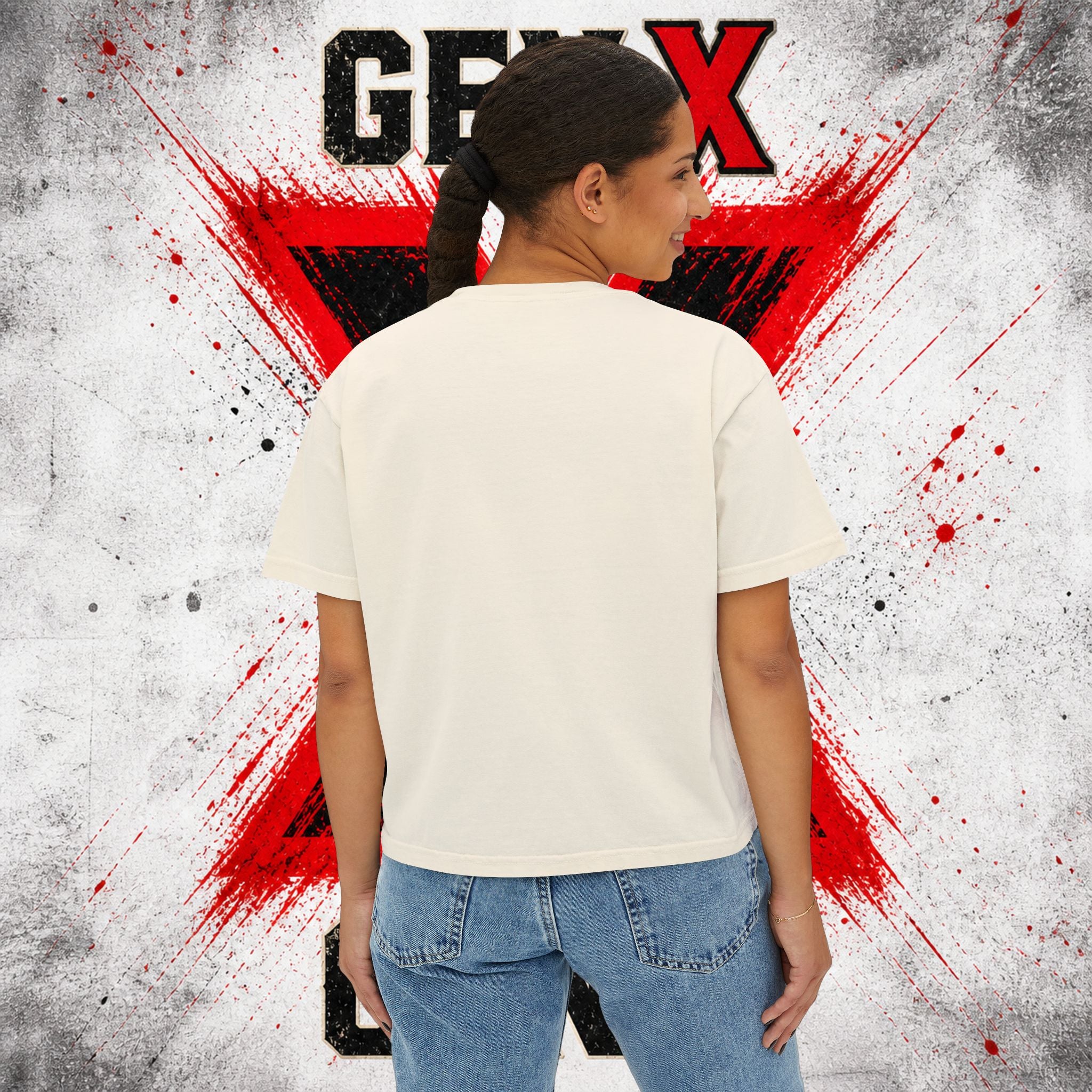 Gen X Women's Boxy Tee — "Earned Ground" 1965–1980 Retro