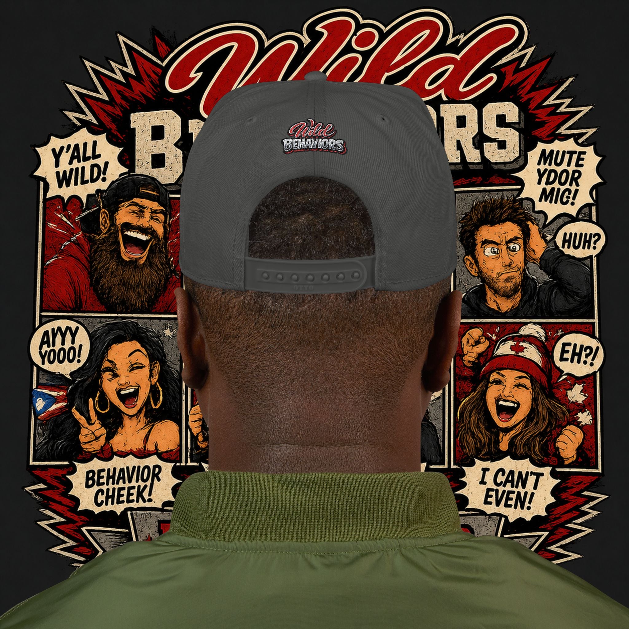 Earned Ground Cap Snapback Hat — 'Wild Behaviors' Embroidered Earned Ground Cap