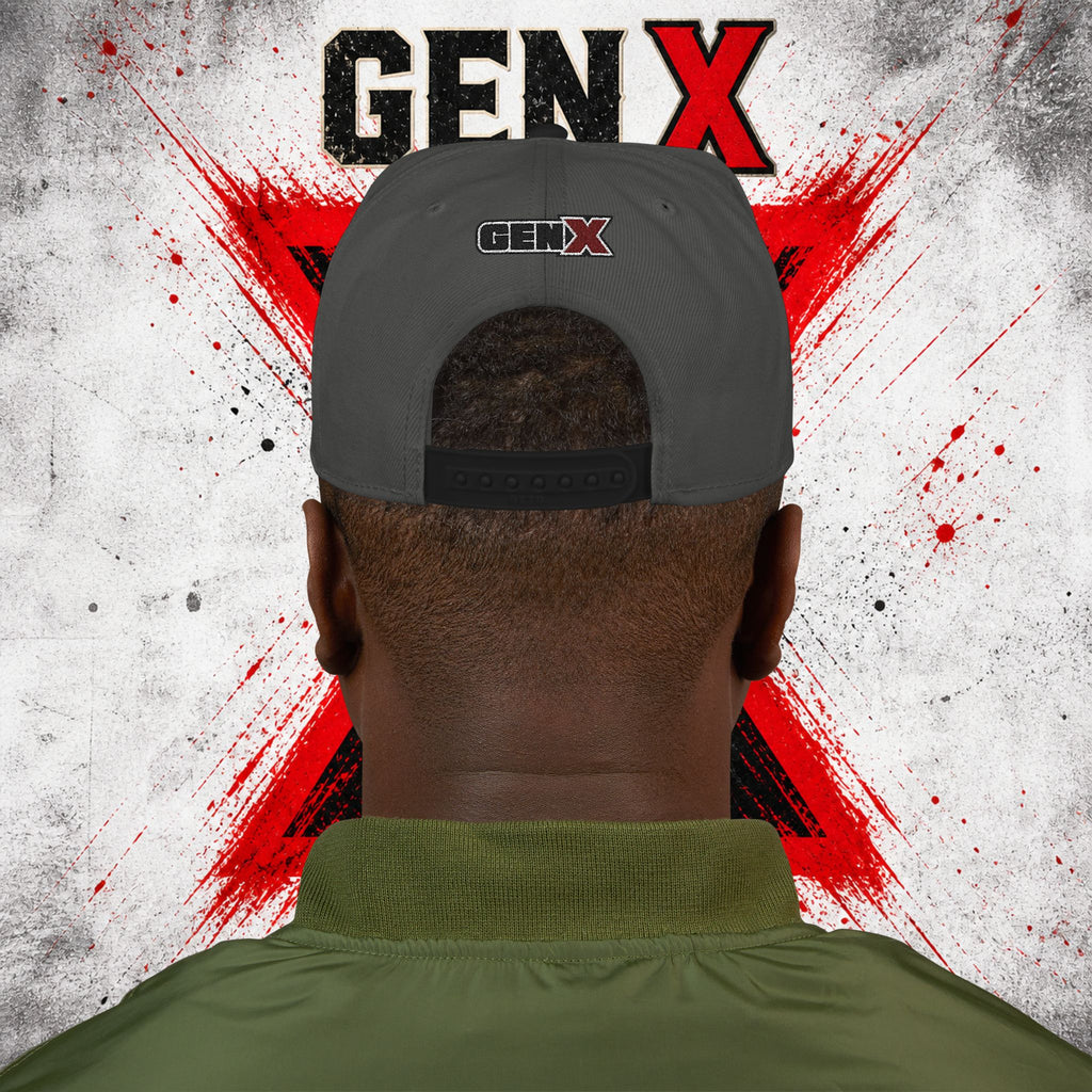 Gen X Embroidered Flat Bill Ball Cap — Gen X Proud 1965–1980