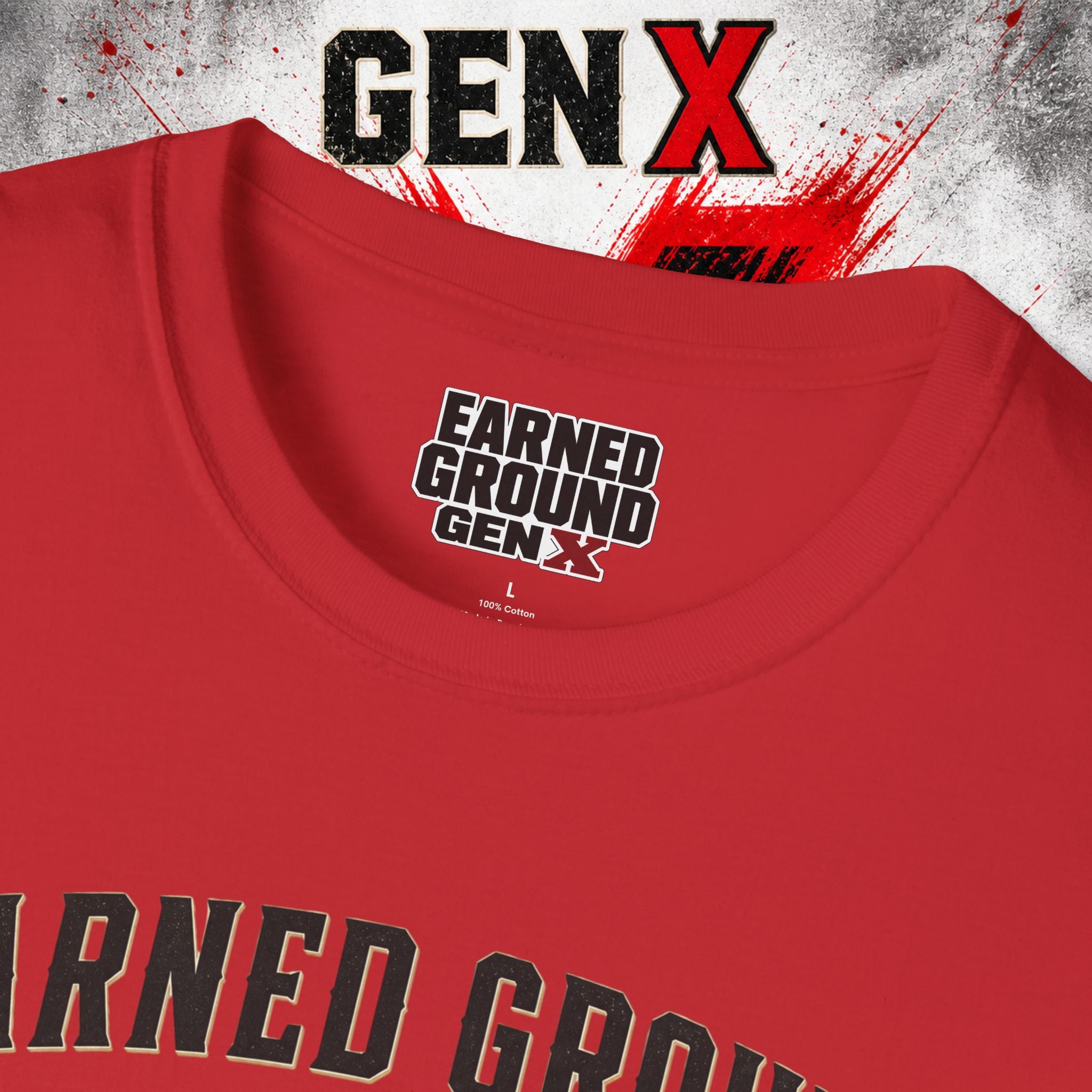 Earned Ground GEN X T-Shirt — 1965–1980 Retro Pride Tee
