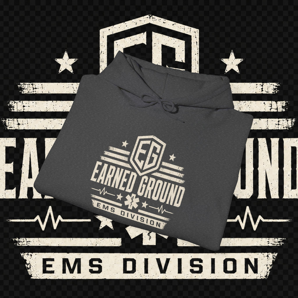 Earned Ground EMS Division Hoodie — Paramedic / EMT Tribute Pullover