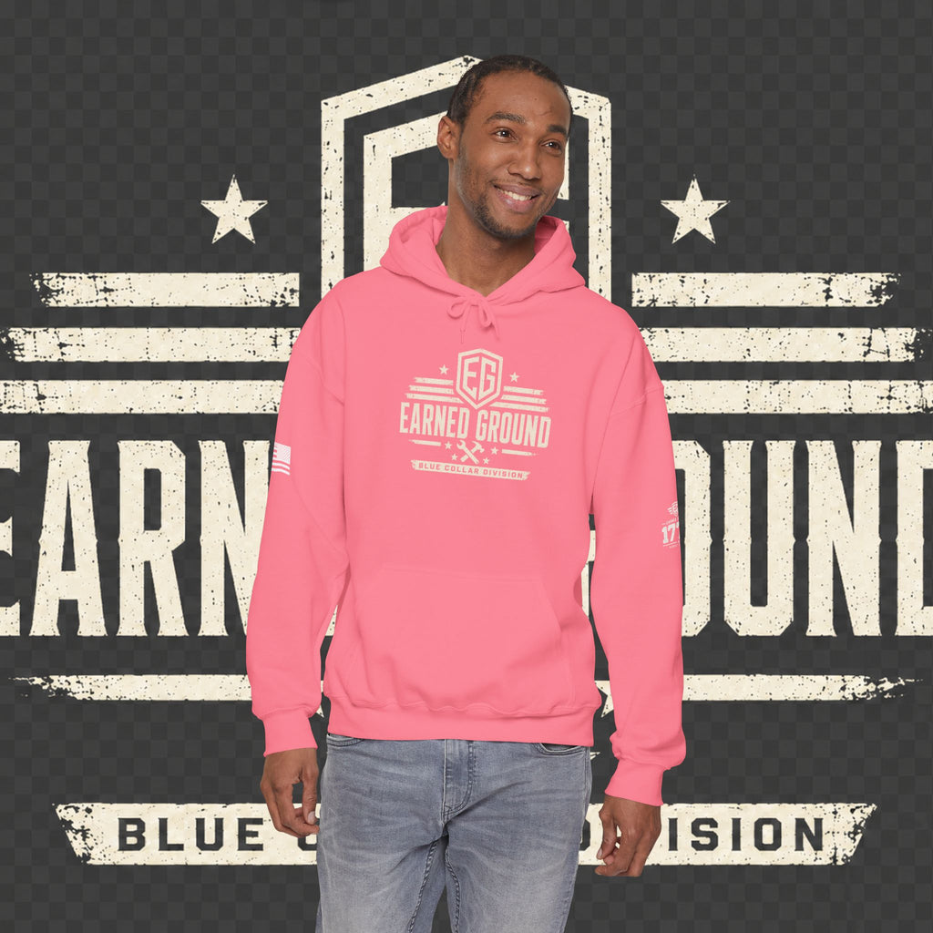 Earned Ground Blue Collar Hoodie – Blue Collar Division Hoodie