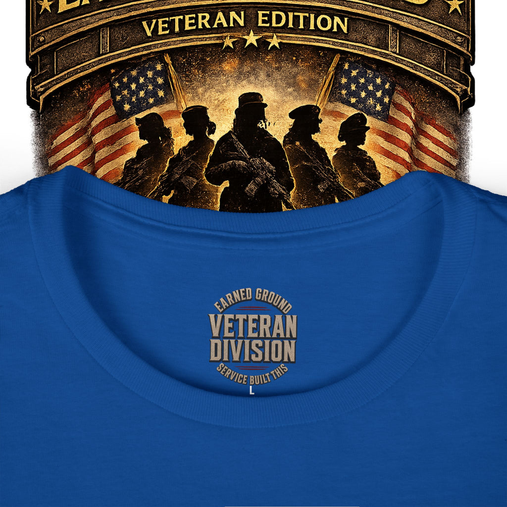 Earned Ground Female Veteran Patriotic Women's Tee - Female Veteran Patriotic Tee