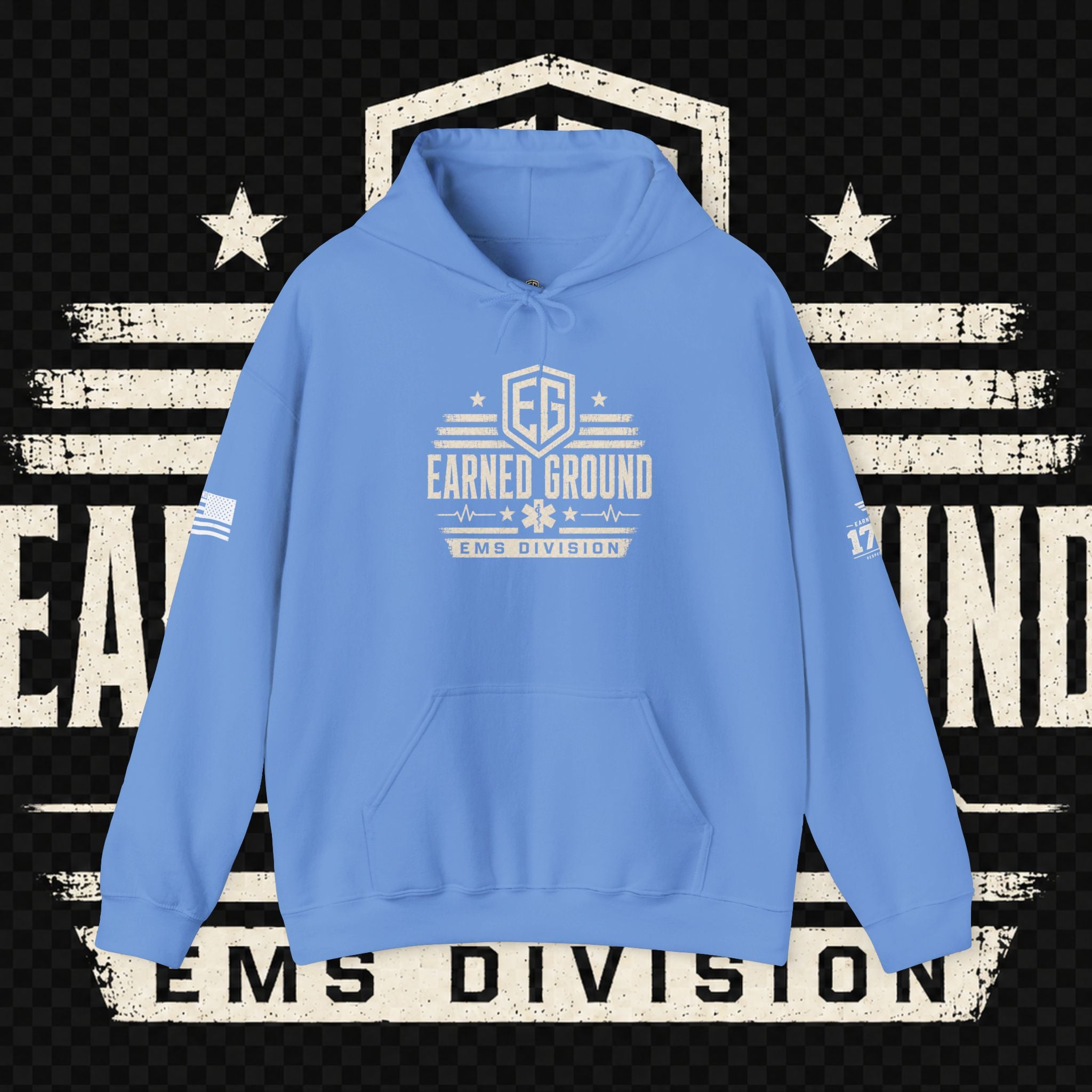 Earned Ground EMS Division Hoodie — Paramedic / EMT Tribute Pullover