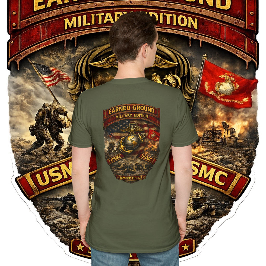 Earned Ground Military Edition USMC — USMC Military Tribute Pocket Tee