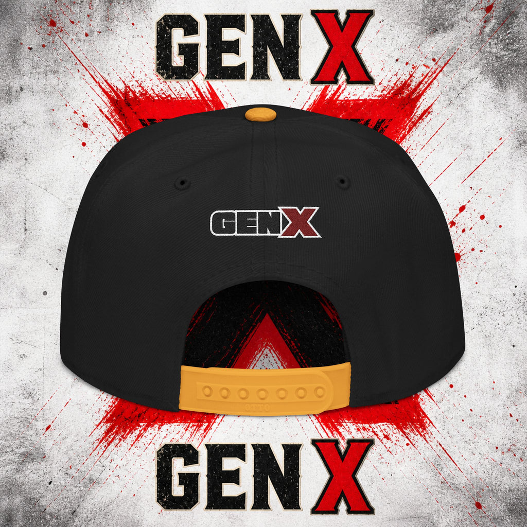 Gen X Embroidered Flat Bill Ball Cap — Gen X Proud 1965–1980