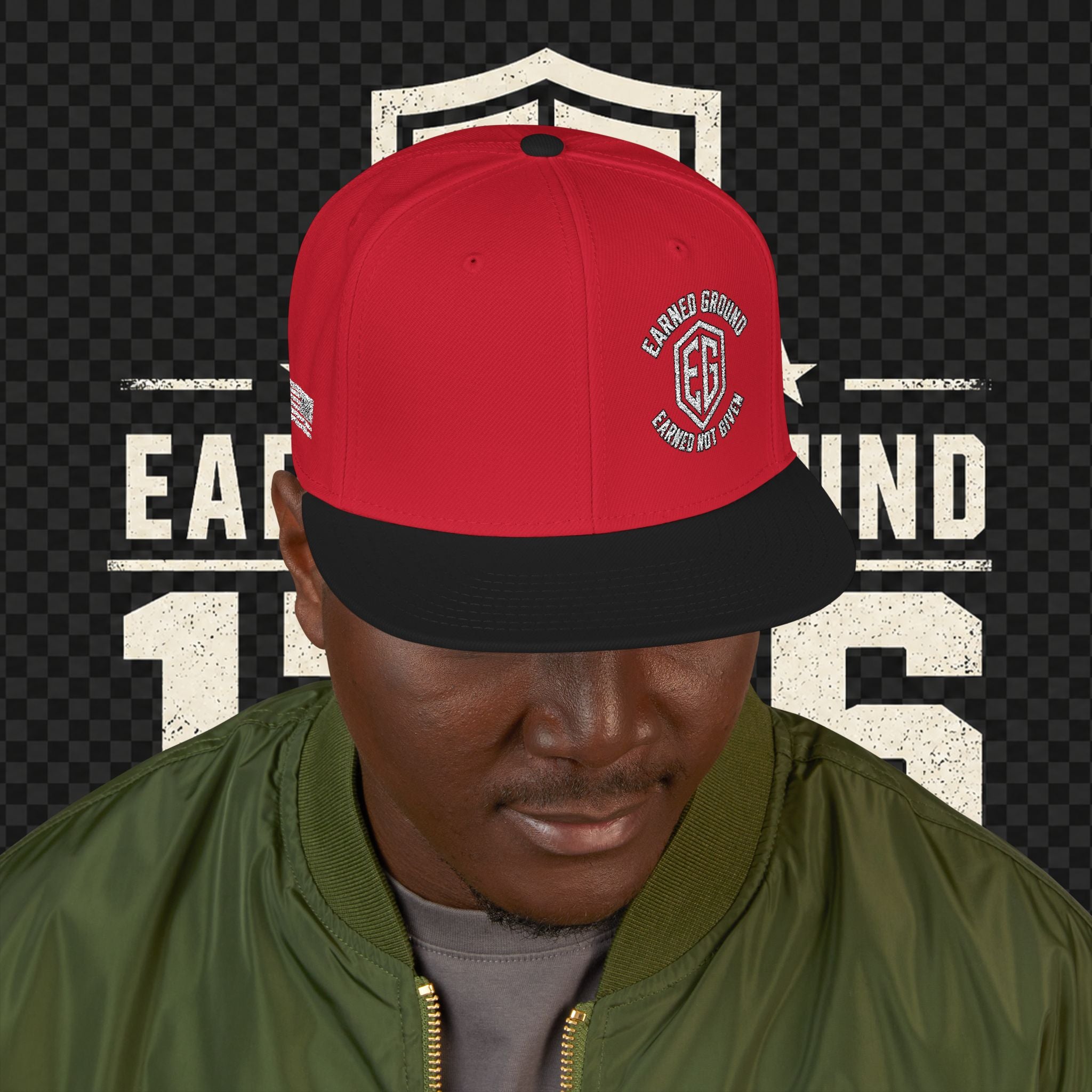 Earned Ground Embroidered Snapback Hat – Respect Is Earned Logo