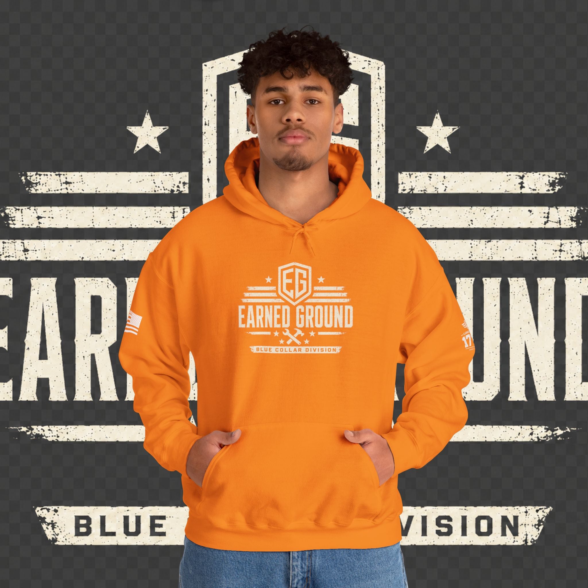 Earned Ground Blue Collar Hoodie – Blue Collar Division Hoodie