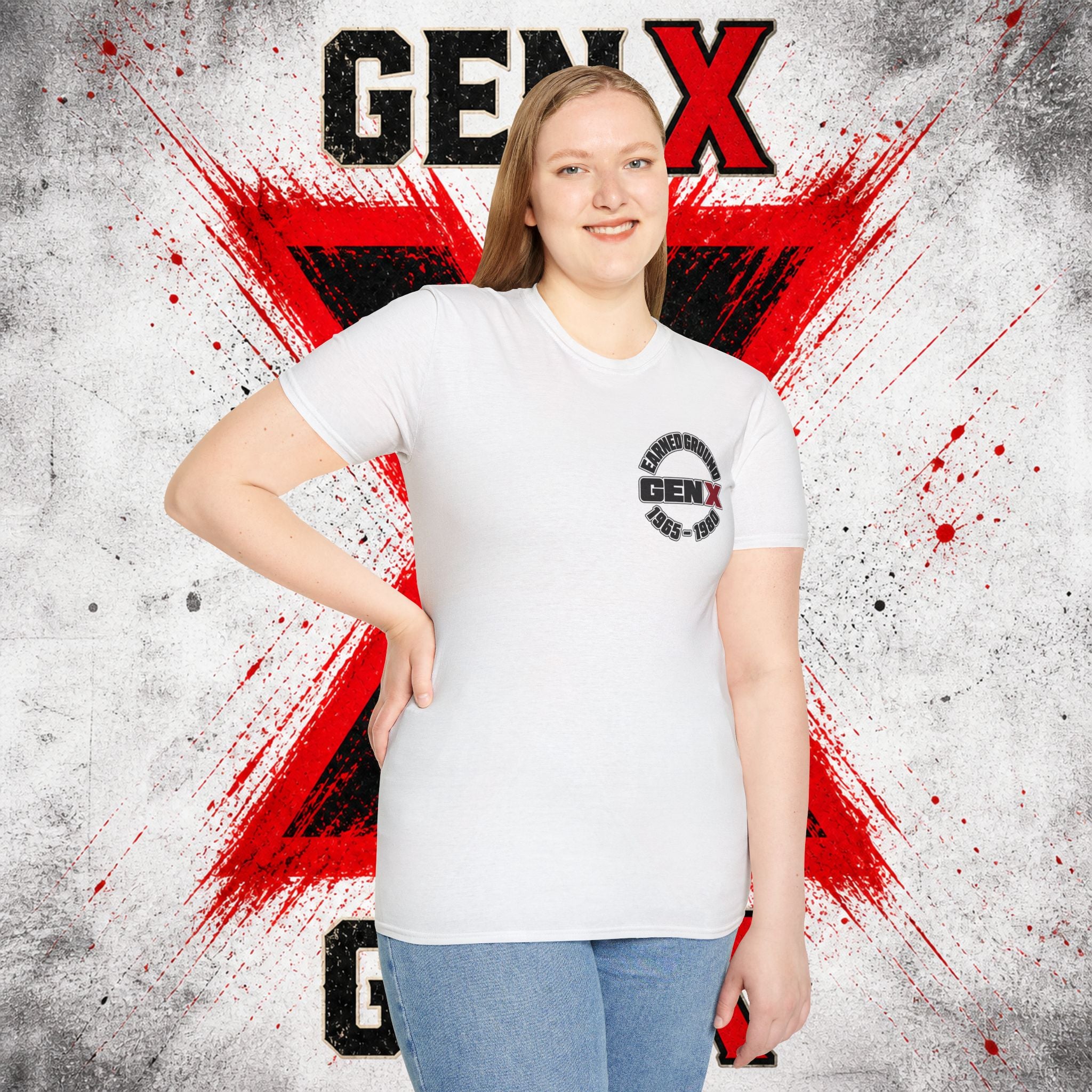 EARNED GROUD Gen X 1965–1980 Retro Logo T-Shirt