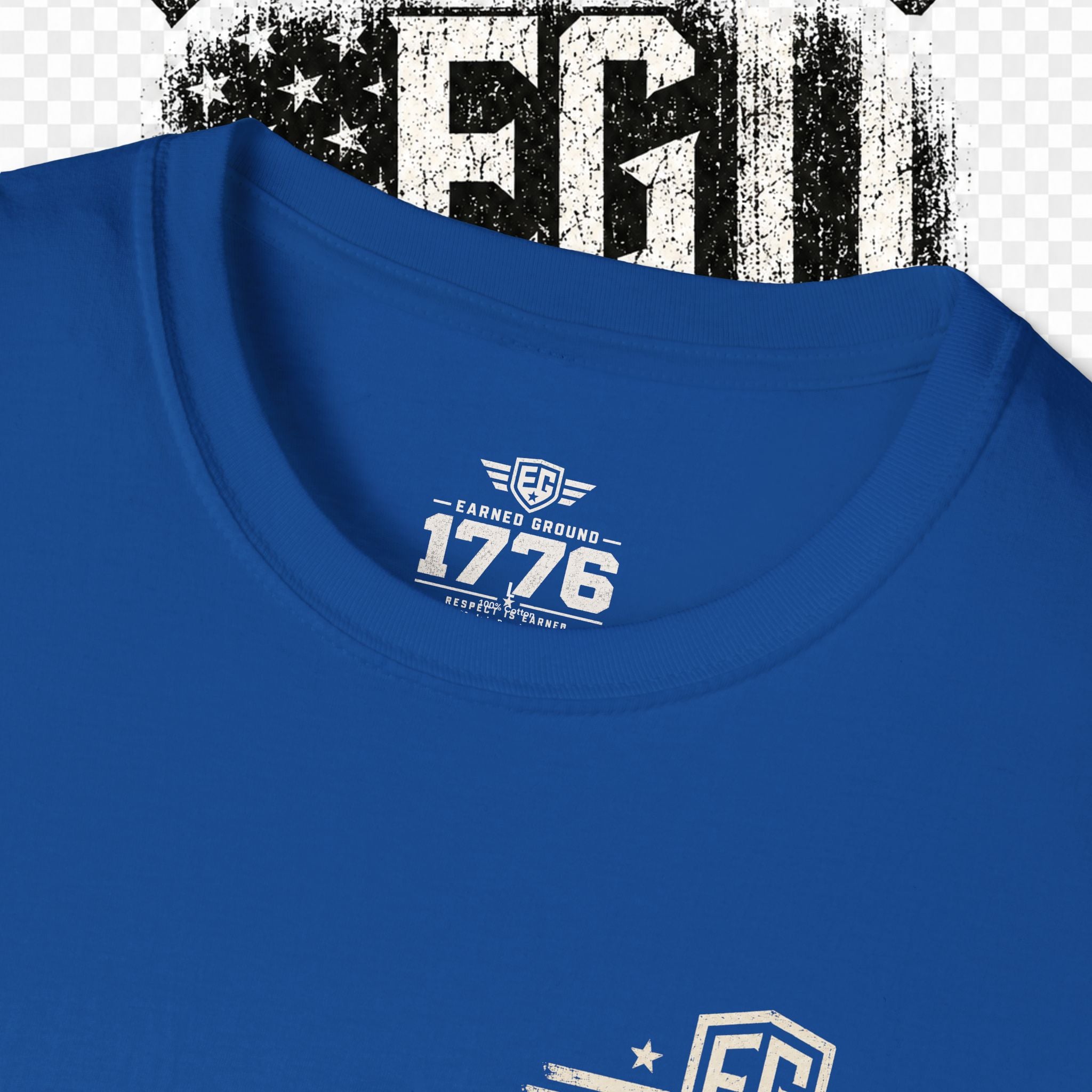 EARNED GROUND "BLUE COLLAR DIVISION" Coastal Calm Graphic T-Shirt