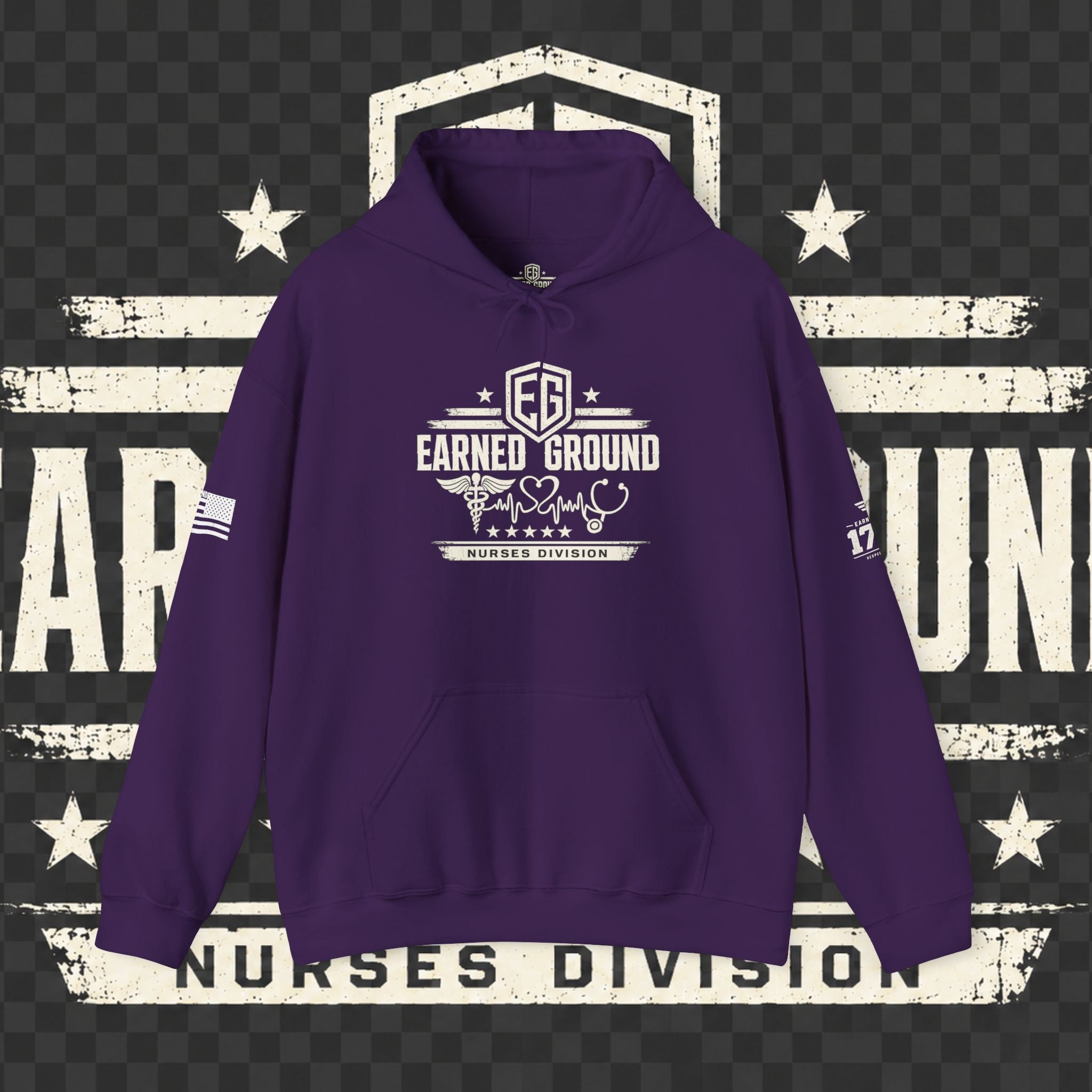 Earned Ground Nurses Division Hoodie — Nurse Tribute Pullover