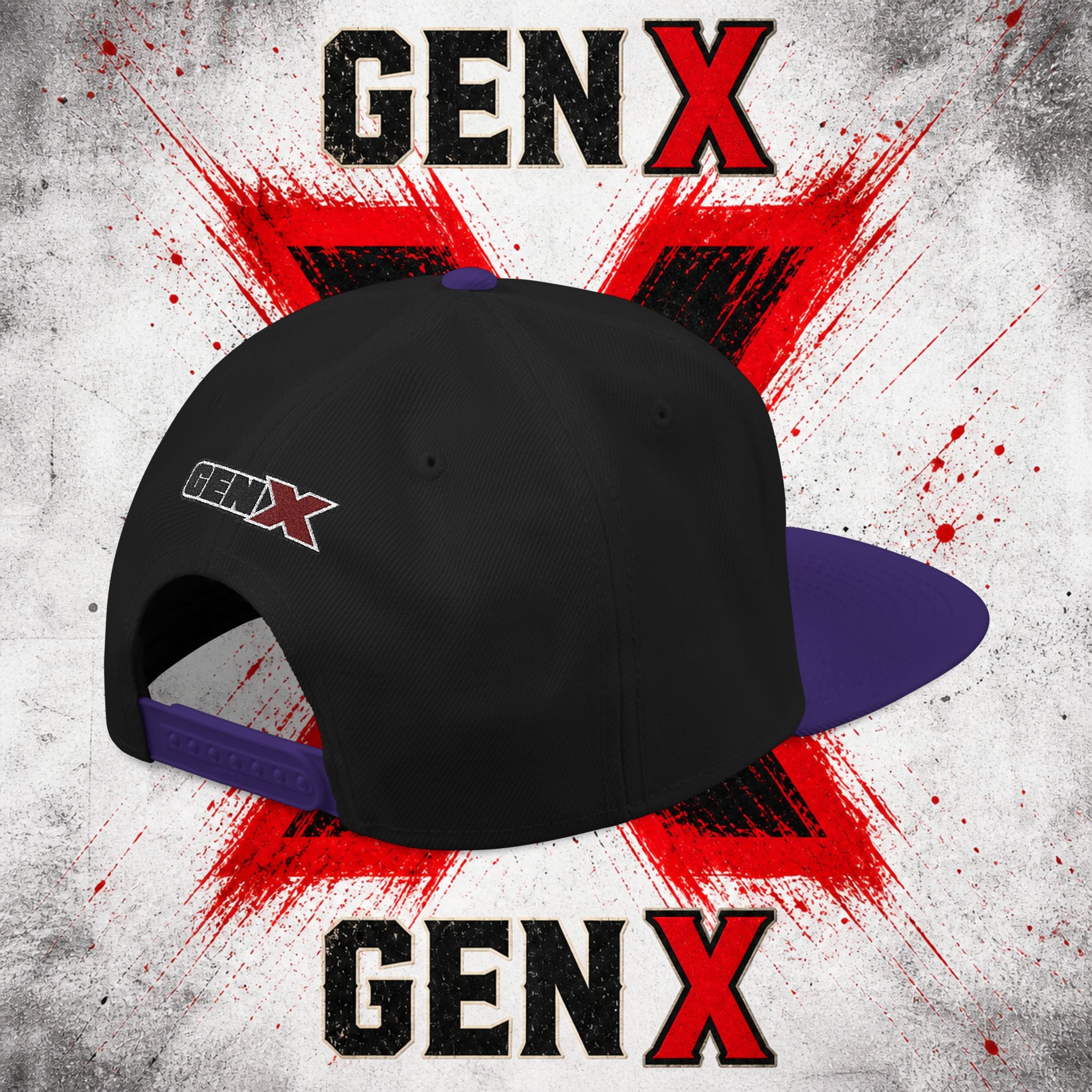 Gen X Embroidered Flat Bill Ball Cap — Gen X Proud 1965–1980