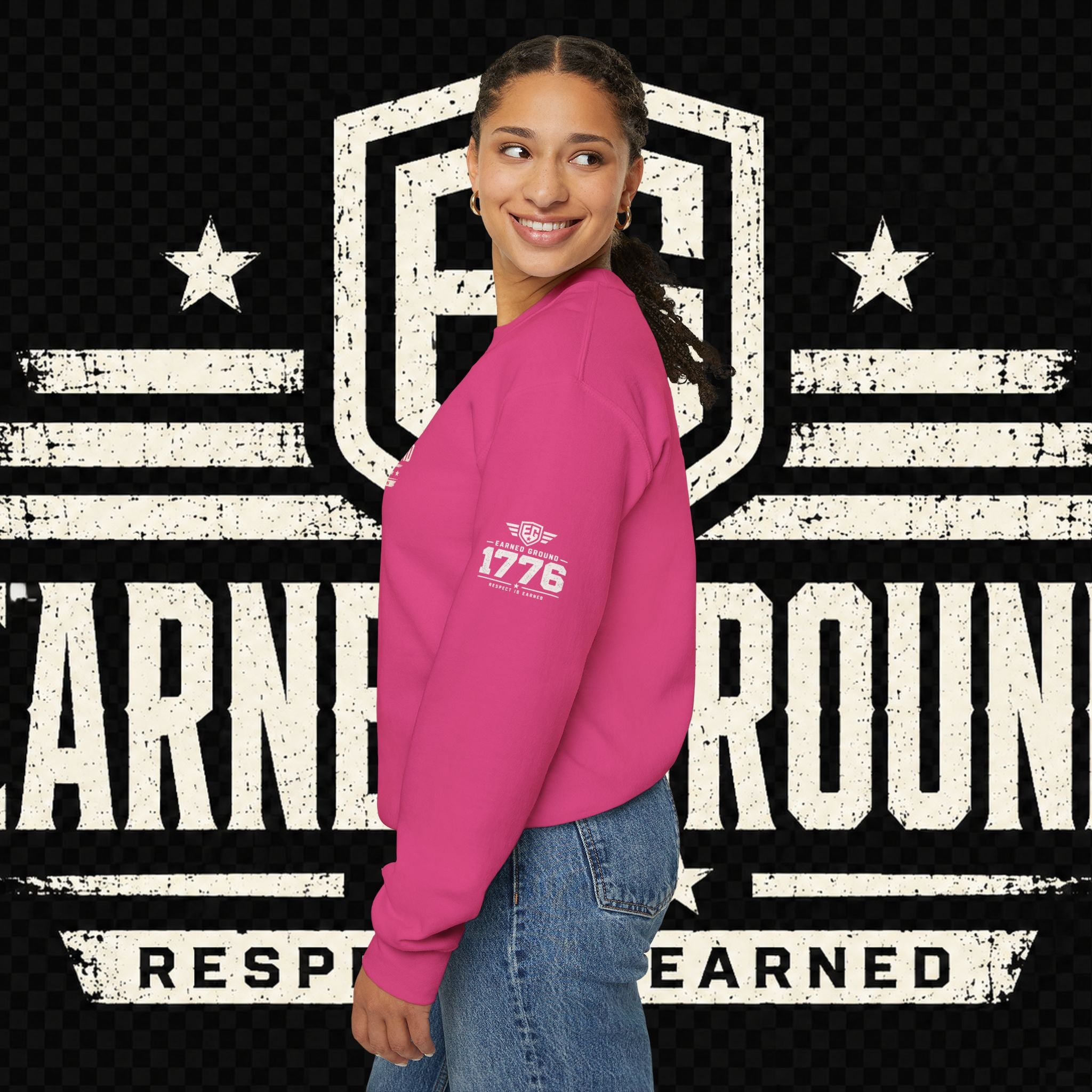 EARNED GROUND Nurses Division Crewneck Sweatshirt – Nurses Caduceus Badge Design
