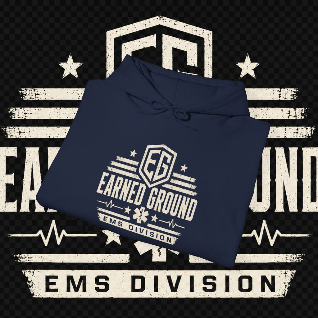 Earned Ground EMS Division Hoodie — Paramedic / EMT Tribute Pullover