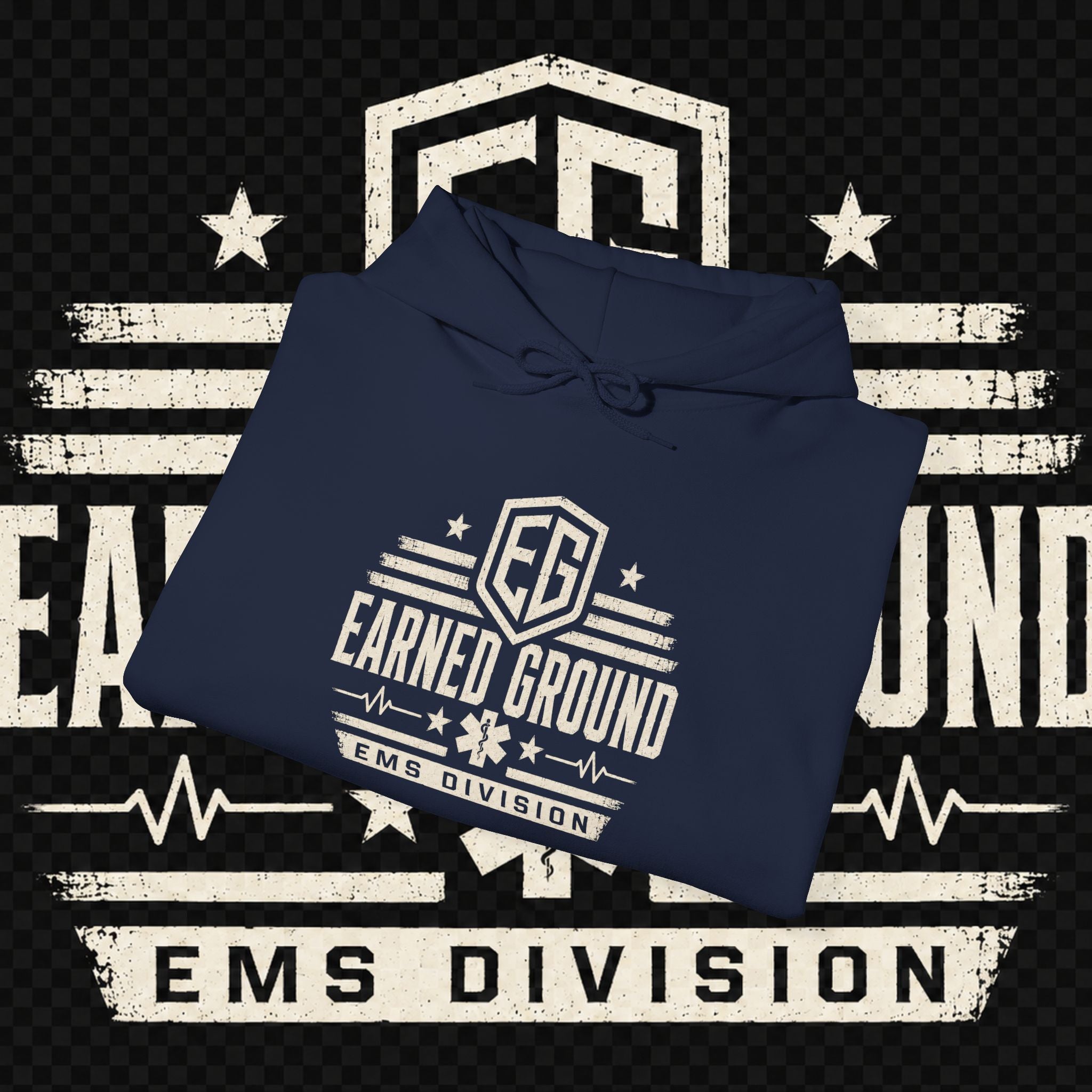 Earned Ground EMS Division Hoodie — Paramedic / EMT Tribute Pullover