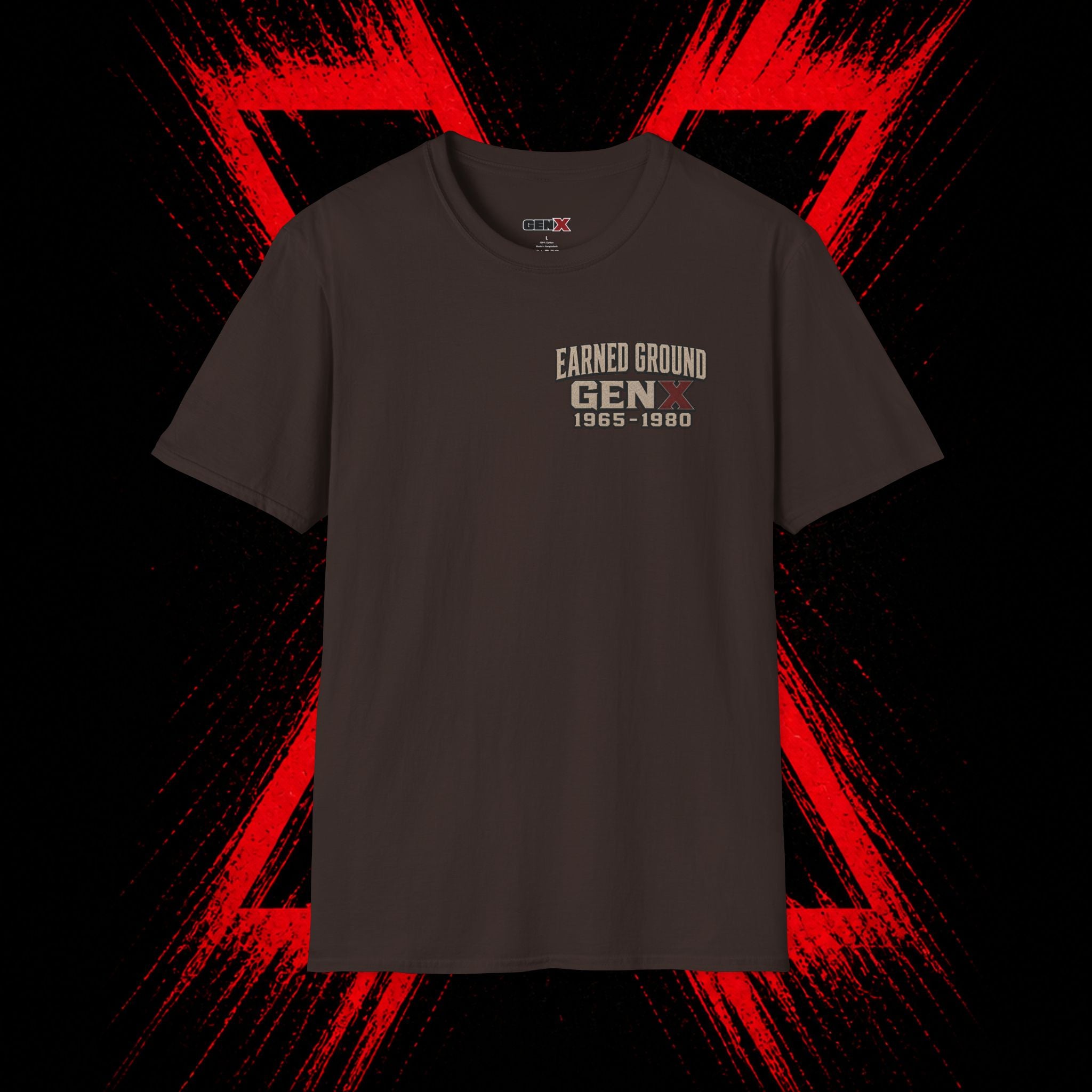 Earned Ground Gen X 1965–1980 Retro Vintage Tee— Gen X 1965–1980 Retro Vintage Tee