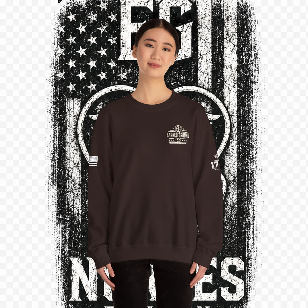 EARNED GROUND Nurses Division Crewneck Sweatshirt – Nurses Caduceus Badge Design