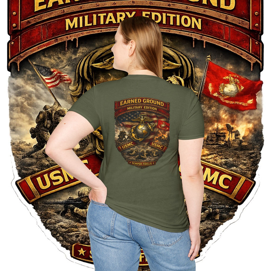 Earned Ground Military Edition USMC — USMC Military Tribute Pocket Tee