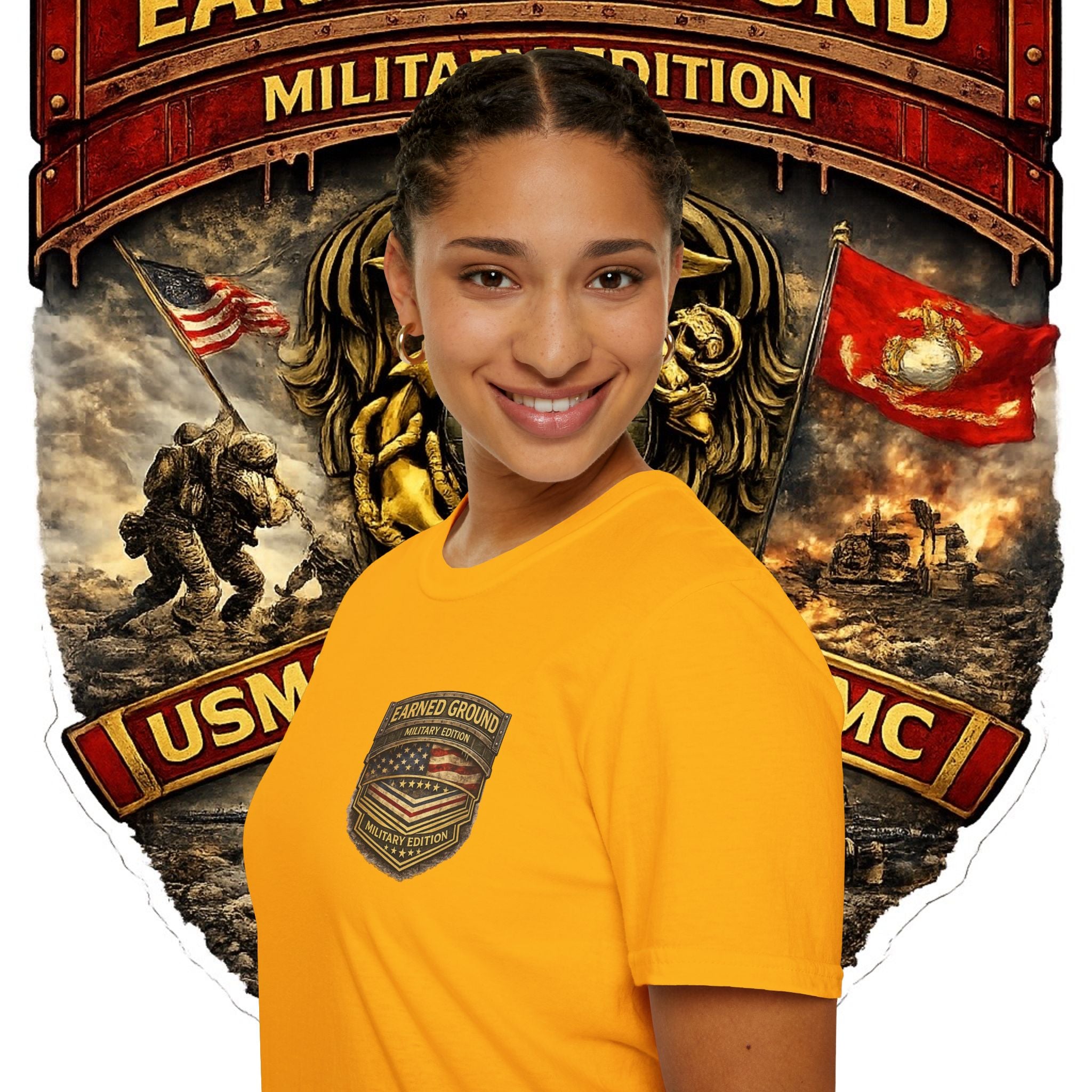 Earned Ground Military Edition USMC — USMC Military Tribute Pocket Tee