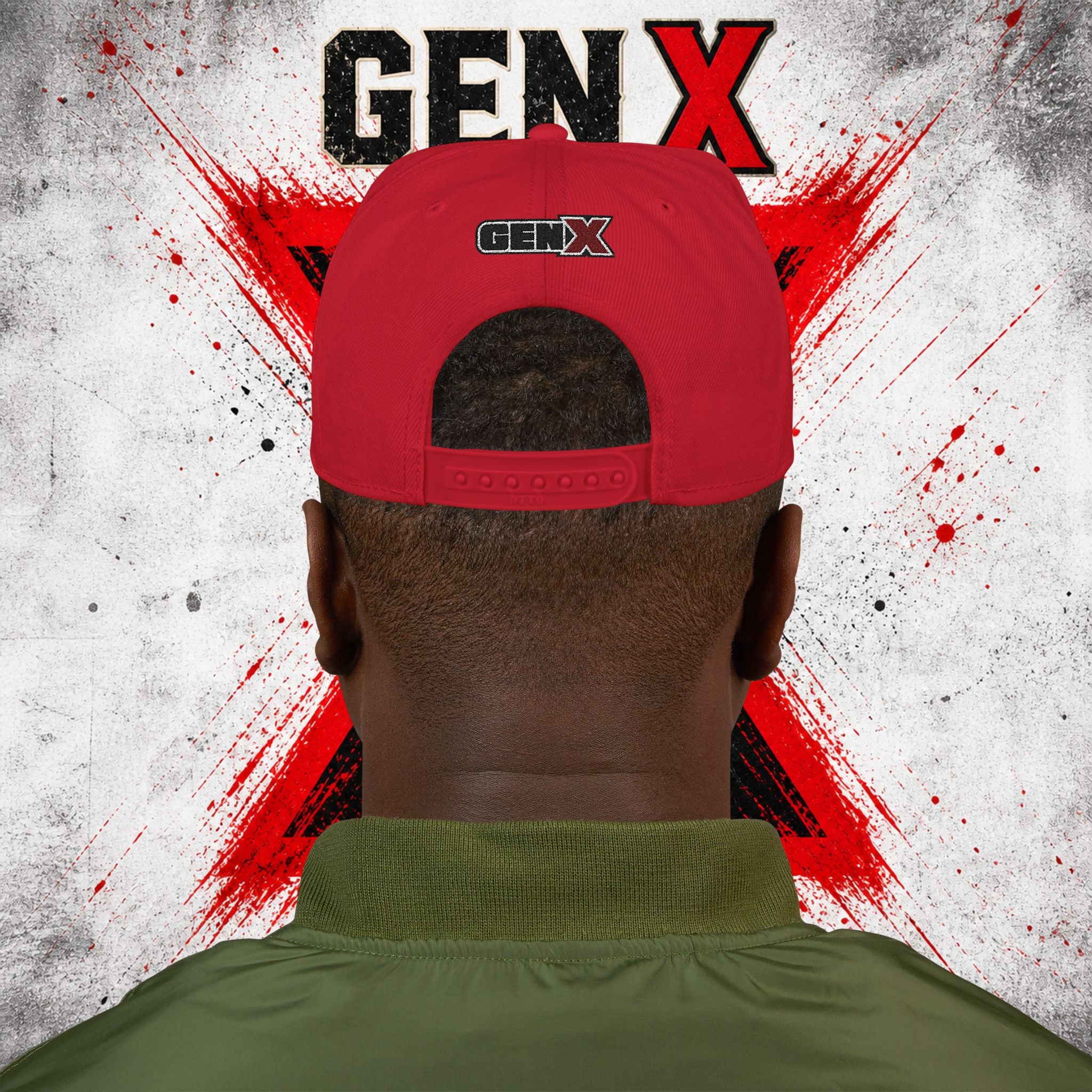 Gen X Embroidered Flat Bill Ball Cap — Gen X Proud 1965–1980