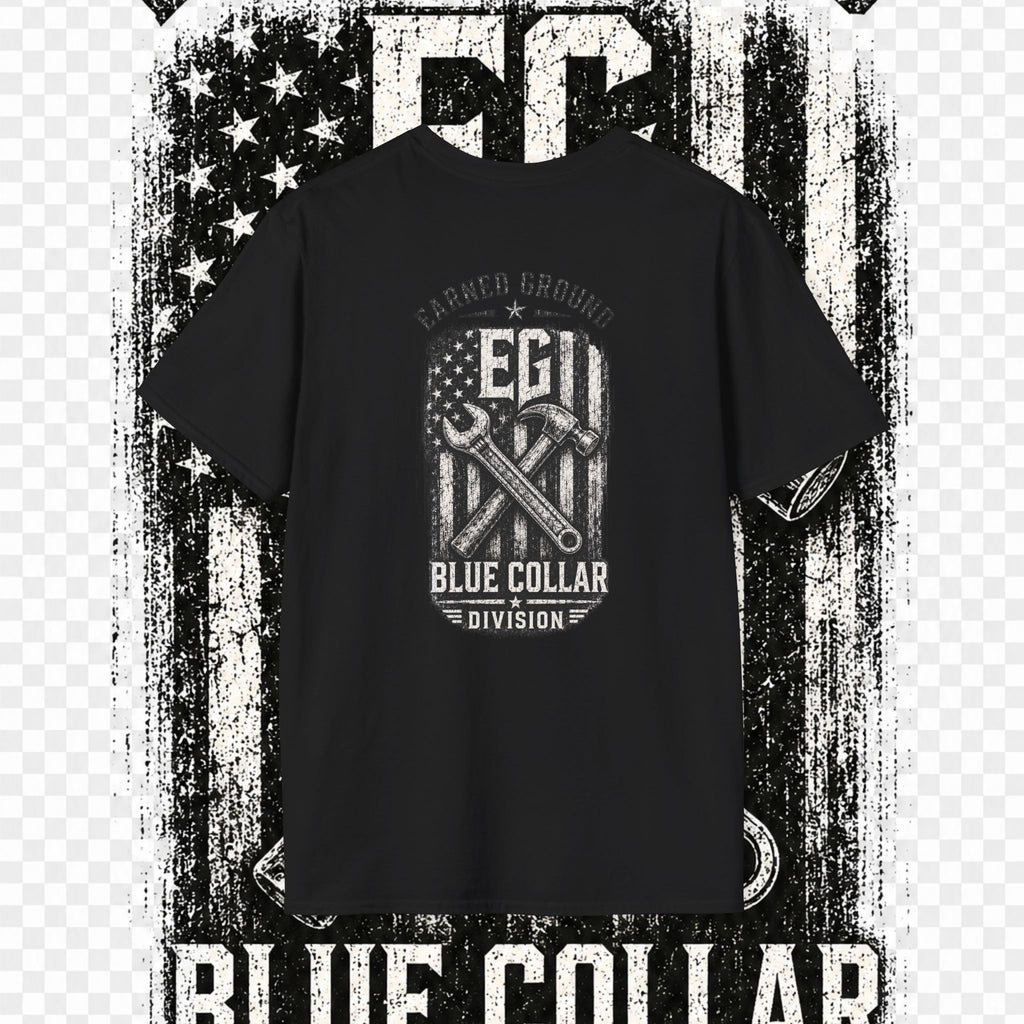 EARNED GROUND "BLUE COLLAR DIVISION" Coastal Calm Graphic T-Shirt