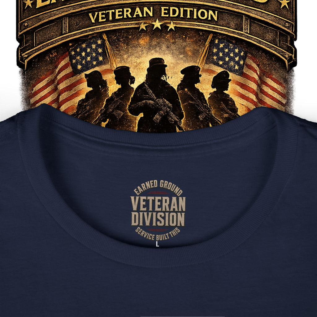 Earned Ground Female Veteran Patriotic Women's Tee - Female Veteran Patriotic Tee