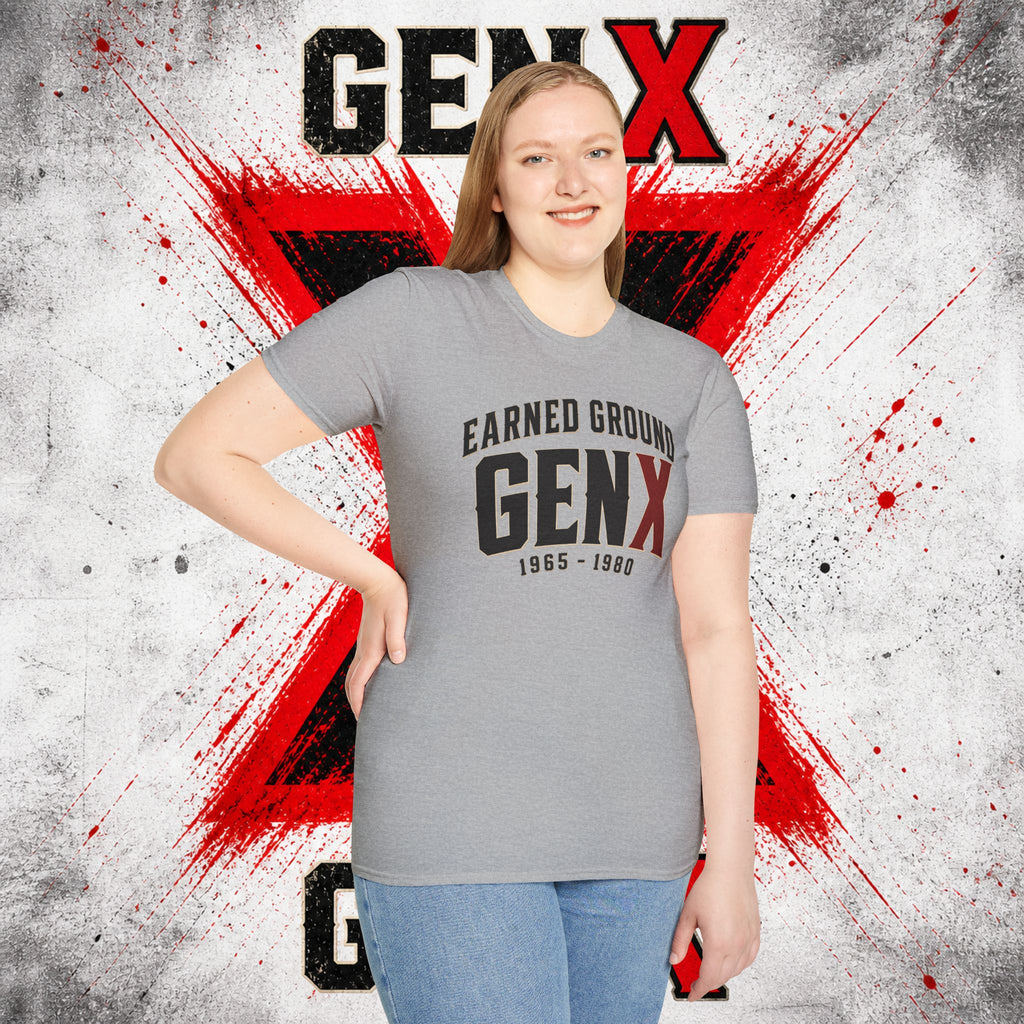 Earned Ground GEN X T-Shirt — 1965–1980 Retro Pride Tee