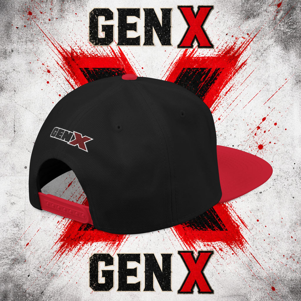 Gen X Embroidered Flat Bill Ball Cap — Gen X Proud 1965–1980
