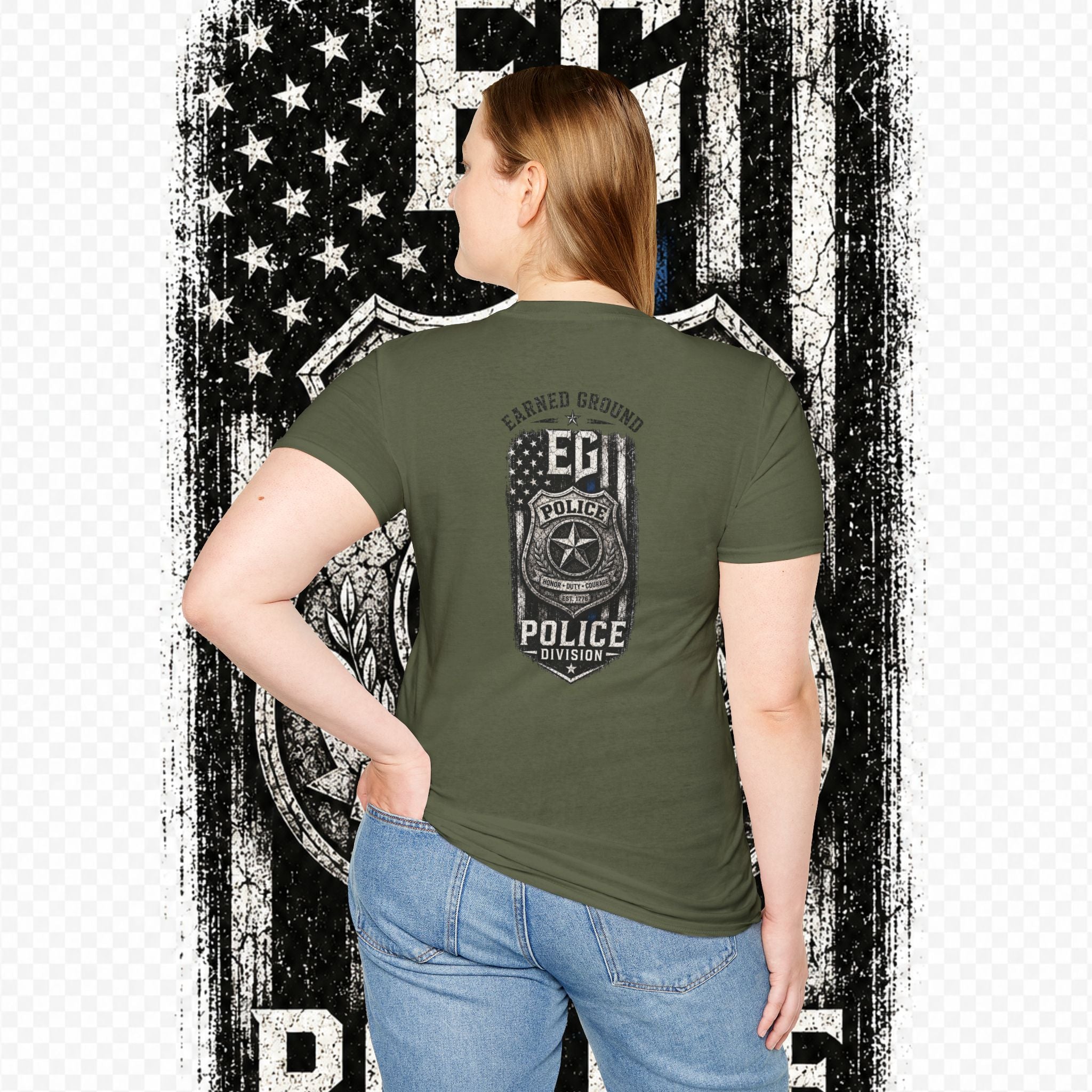 EARNED GROUND POLICE DIVISION--BACK THE BLUE