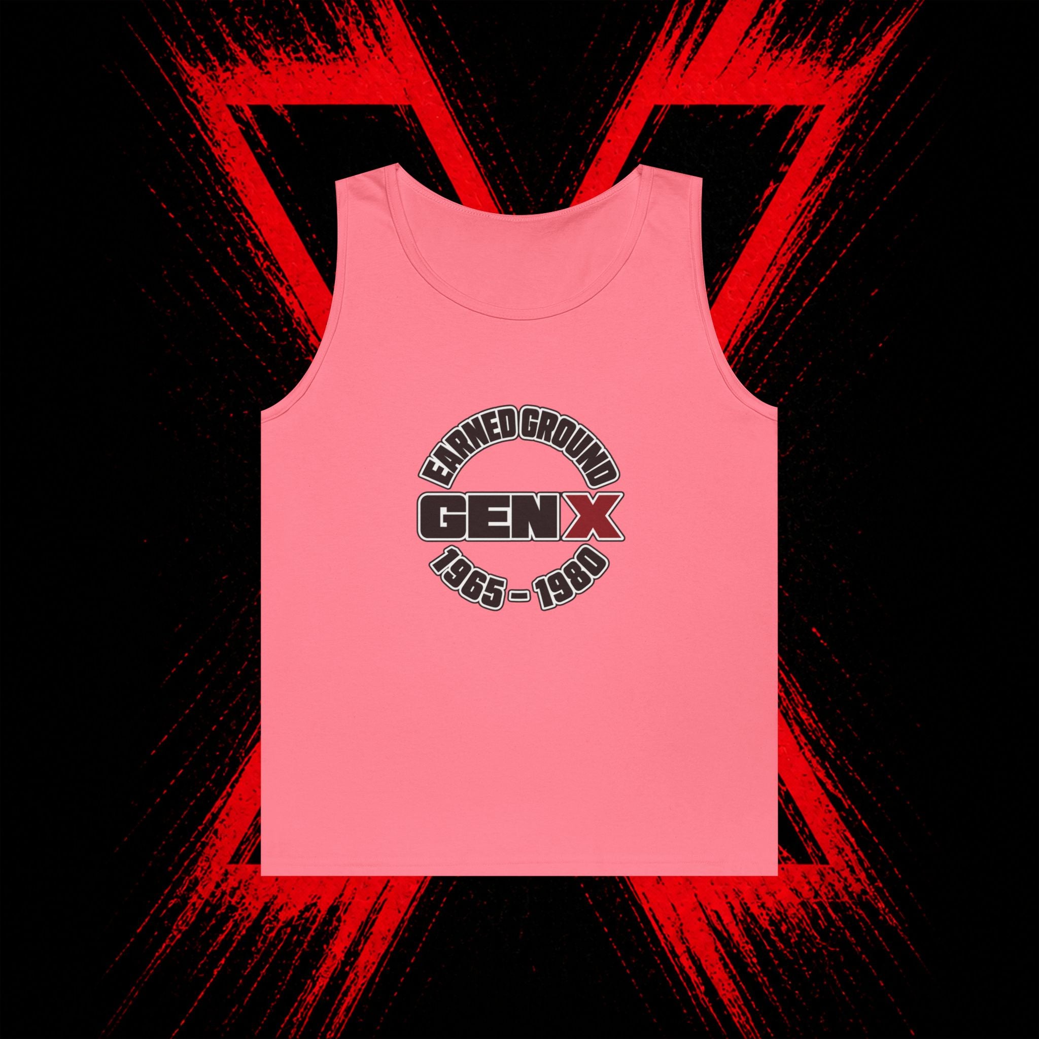 Gen X Tank Top - "Earned Ground" 1965–1980 Retro Logo Tank