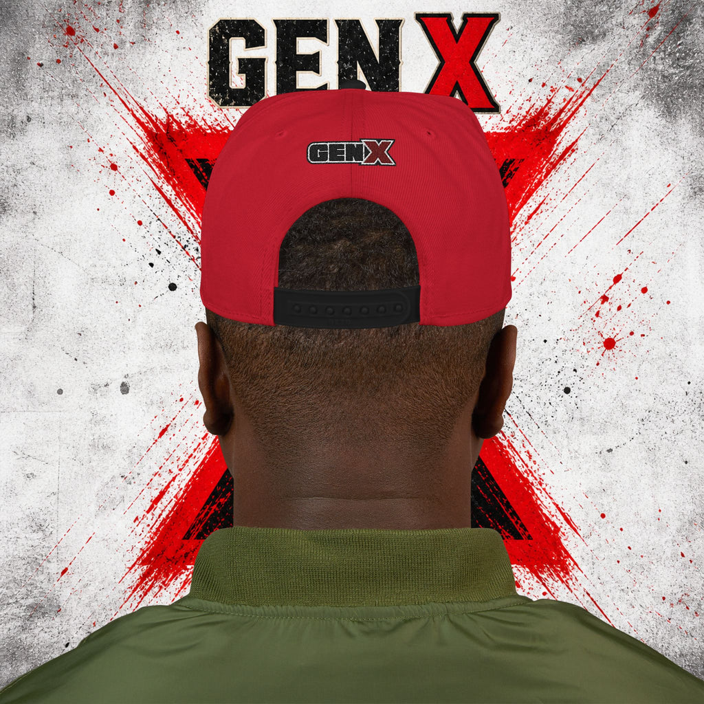 Gen X Embroidered Flat Bill Ball Cap — Gen X Proud 1965–1980