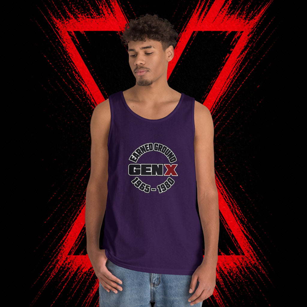 Gen X Tank Top - "Earned Ground" 1965–1980 Retro Logo Tank