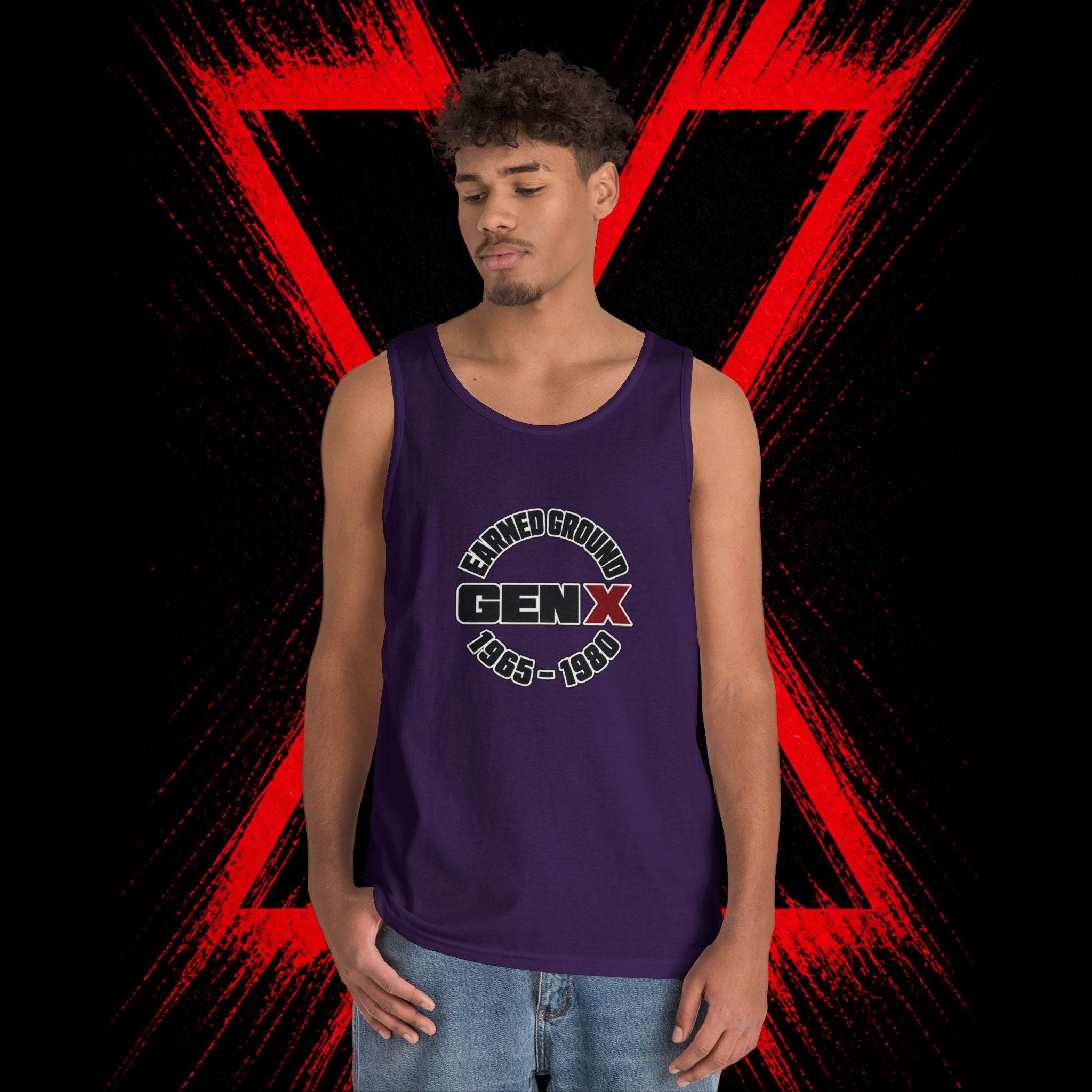 Gen X Tank Top - "Earned Ground" 1965–1980 Retro Logo Tank