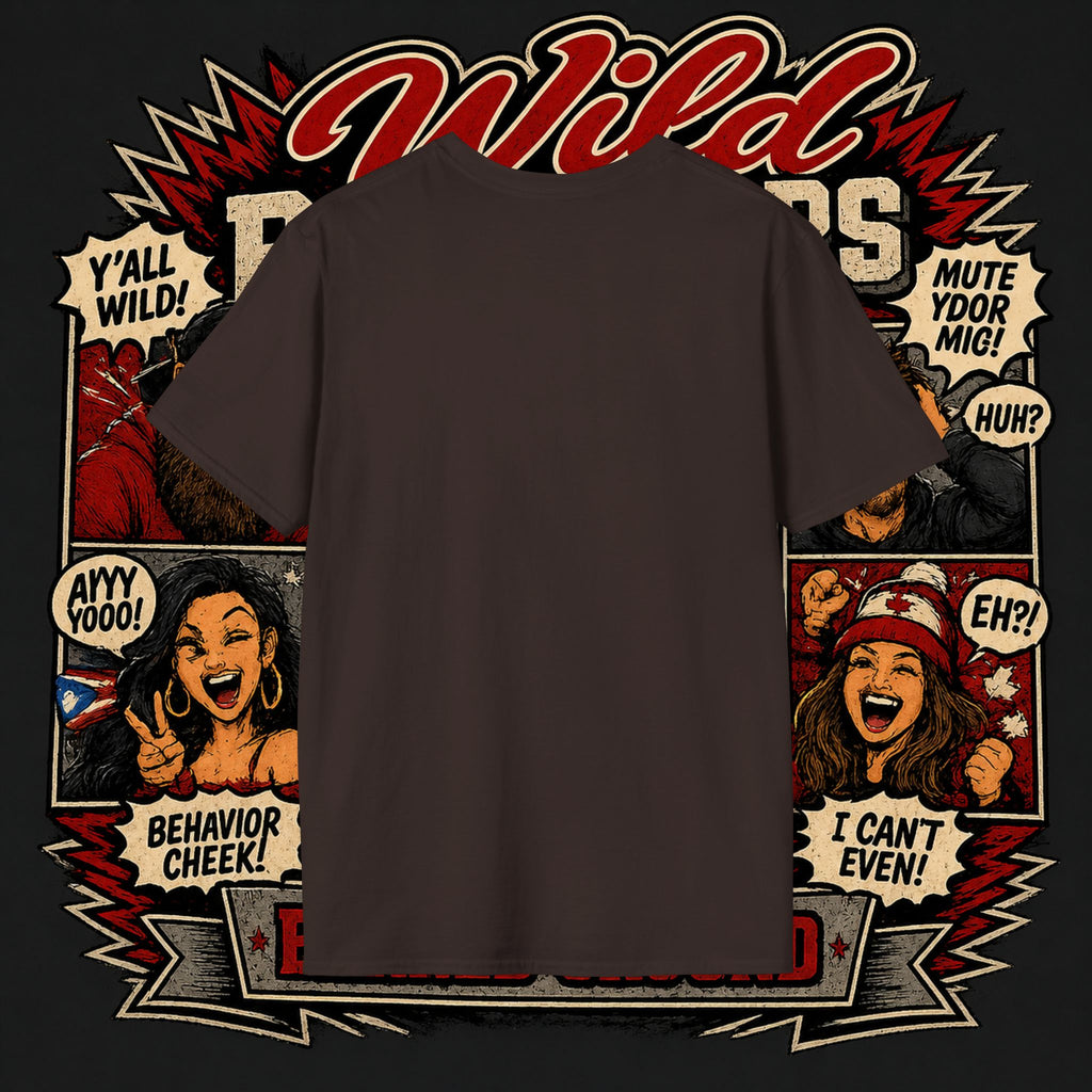Earned Ground "Wild Behaviors" T-Shirt — Retro Red & White Graphic Tee