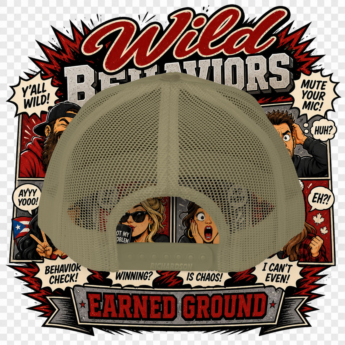 Earned Ground "Wild Behaviors" Richardson 112 – Retro Patch Trucker Hat