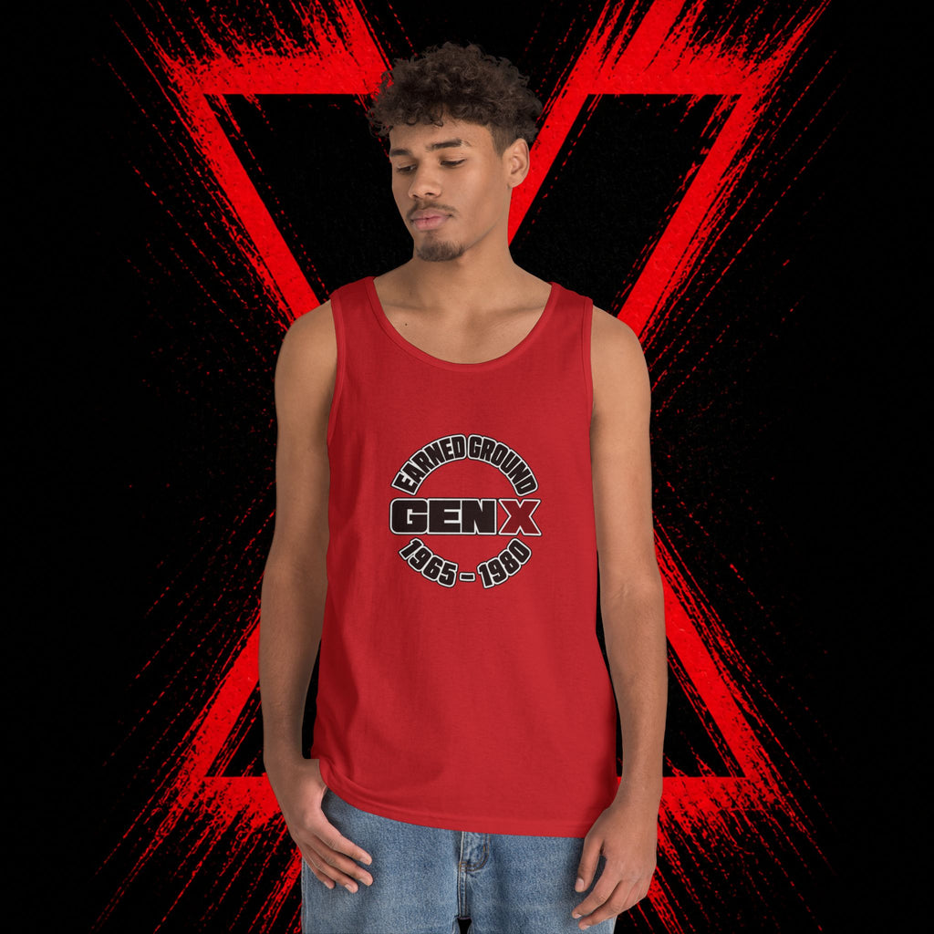 Gen X Tank Top - "Earned Ground" 1965–1980 Retro Logo Tank