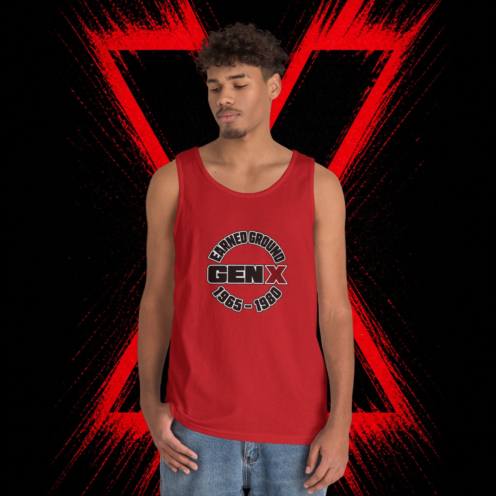 Gen X Tank Top - "Earned Ground" 1965–1980 Retro Logo Tank