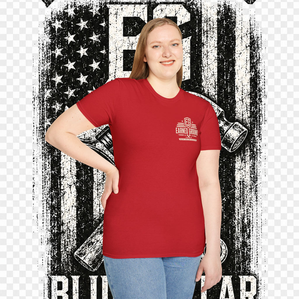 EARNED GROUND "BLUE COLLAR DIVISION" Coastal Calm Graphic T-Shirt