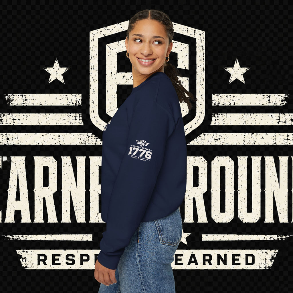 EARNED GROUND Nurses Division Crewneck Sweatshirt – Nurses Caduceus Badge Design
