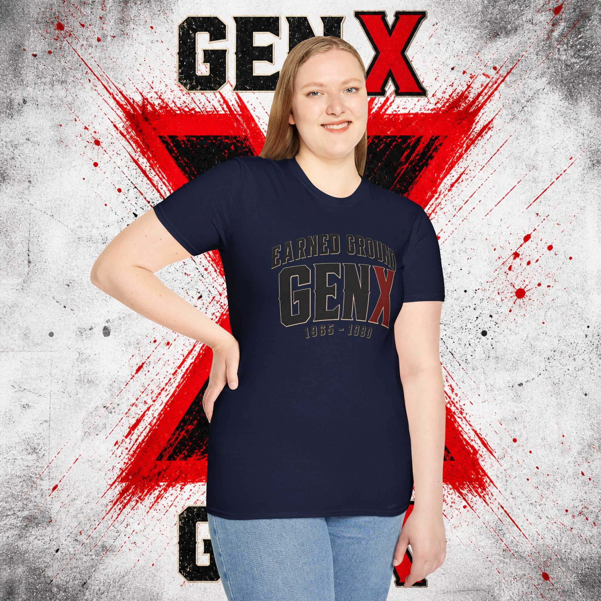 Earned Ground GEN X T-Shirt — 1965–1980 Retro Pride Tee