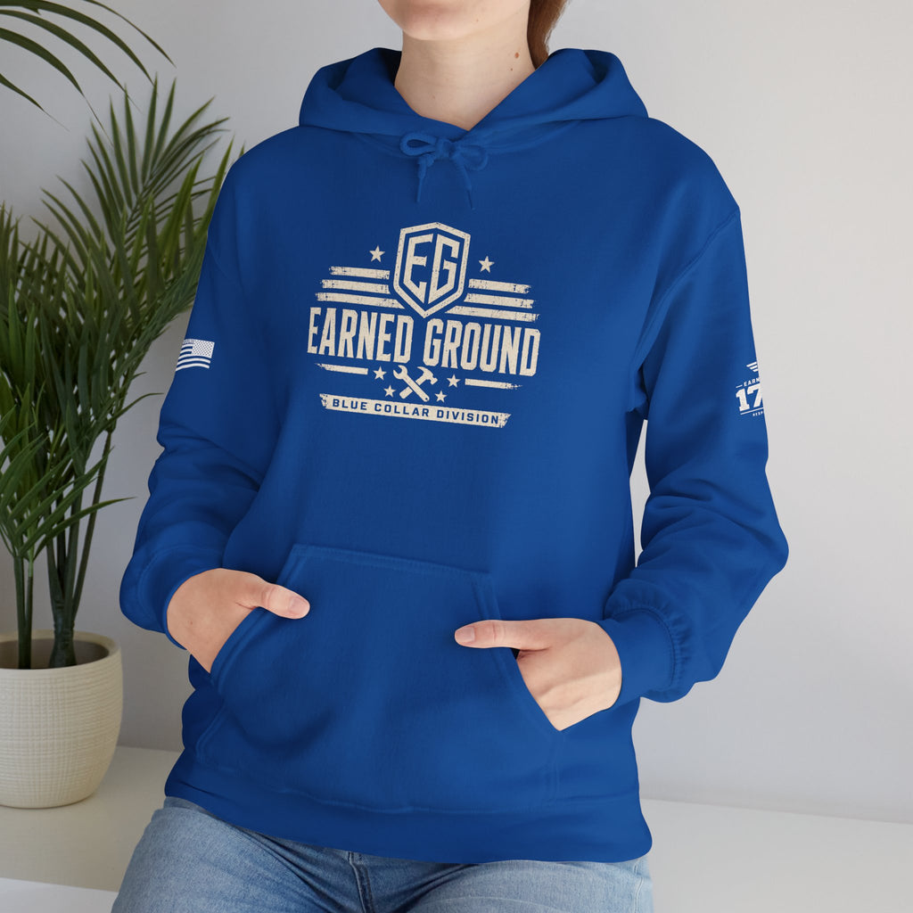 Earned Ground Blue Collar Hoodie – Blue Collar Division Hoodie