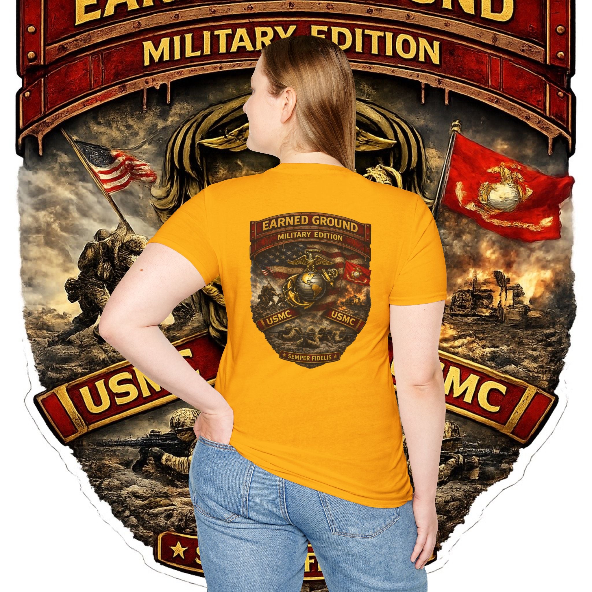 Earned Ground Military Edition USMC — USMC Military Tribute Pocket Tee