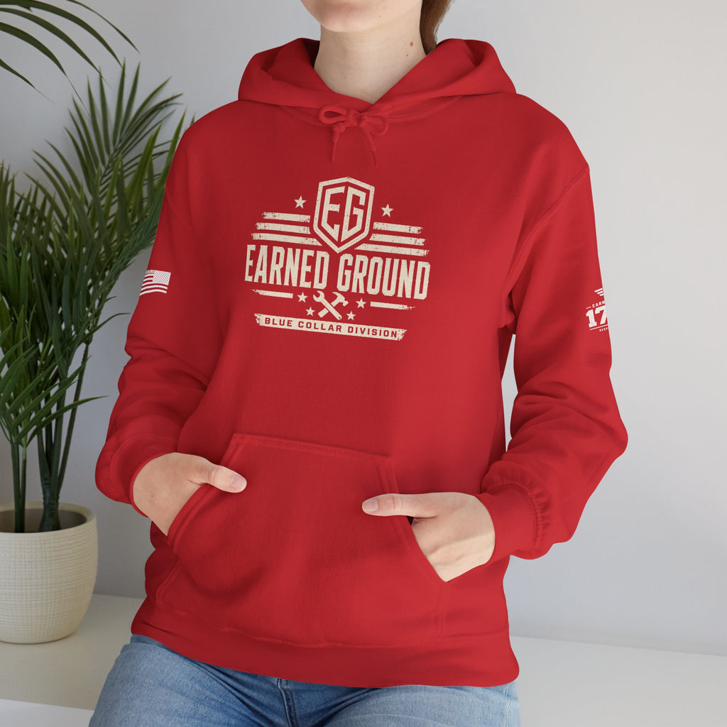 Earned Ground Blue Collar Hoodie – Blue Collar Division Hoodie
