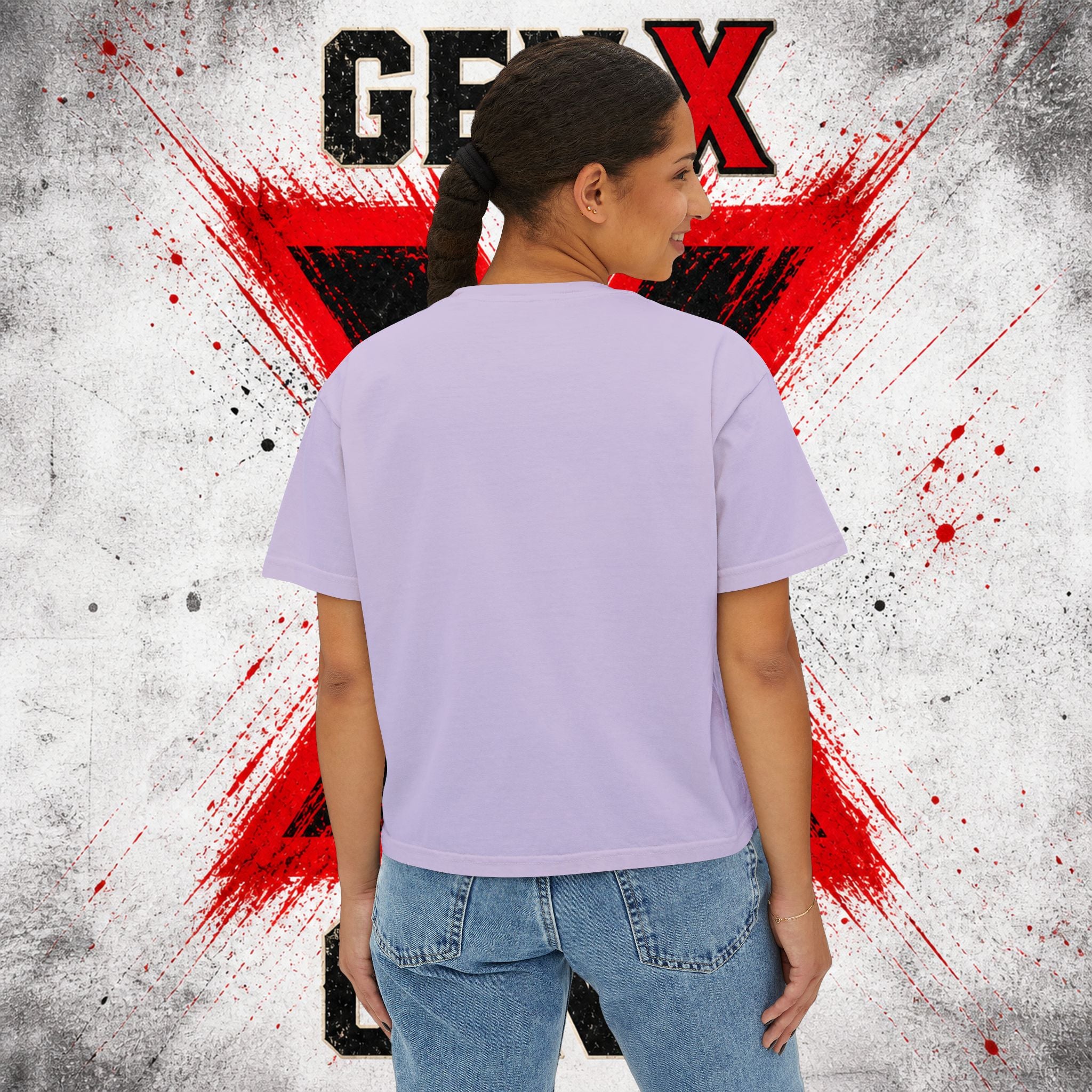 Gen X Women's Boxy Tee — "Earned Ground" 1965–1980 Retro