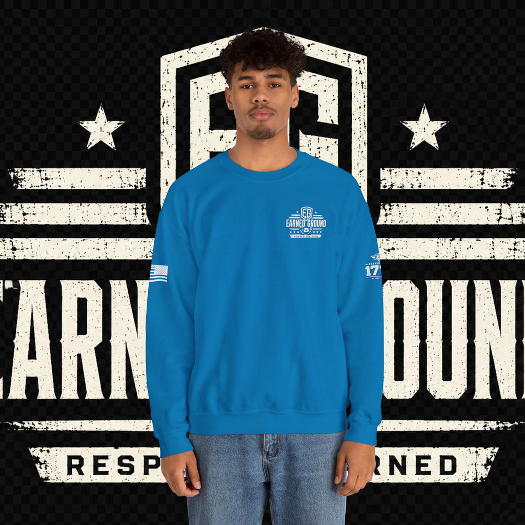 EARNED GROUND Nurses Division Crewneck Sweatshirt – Nurses Caduceus Badge Design