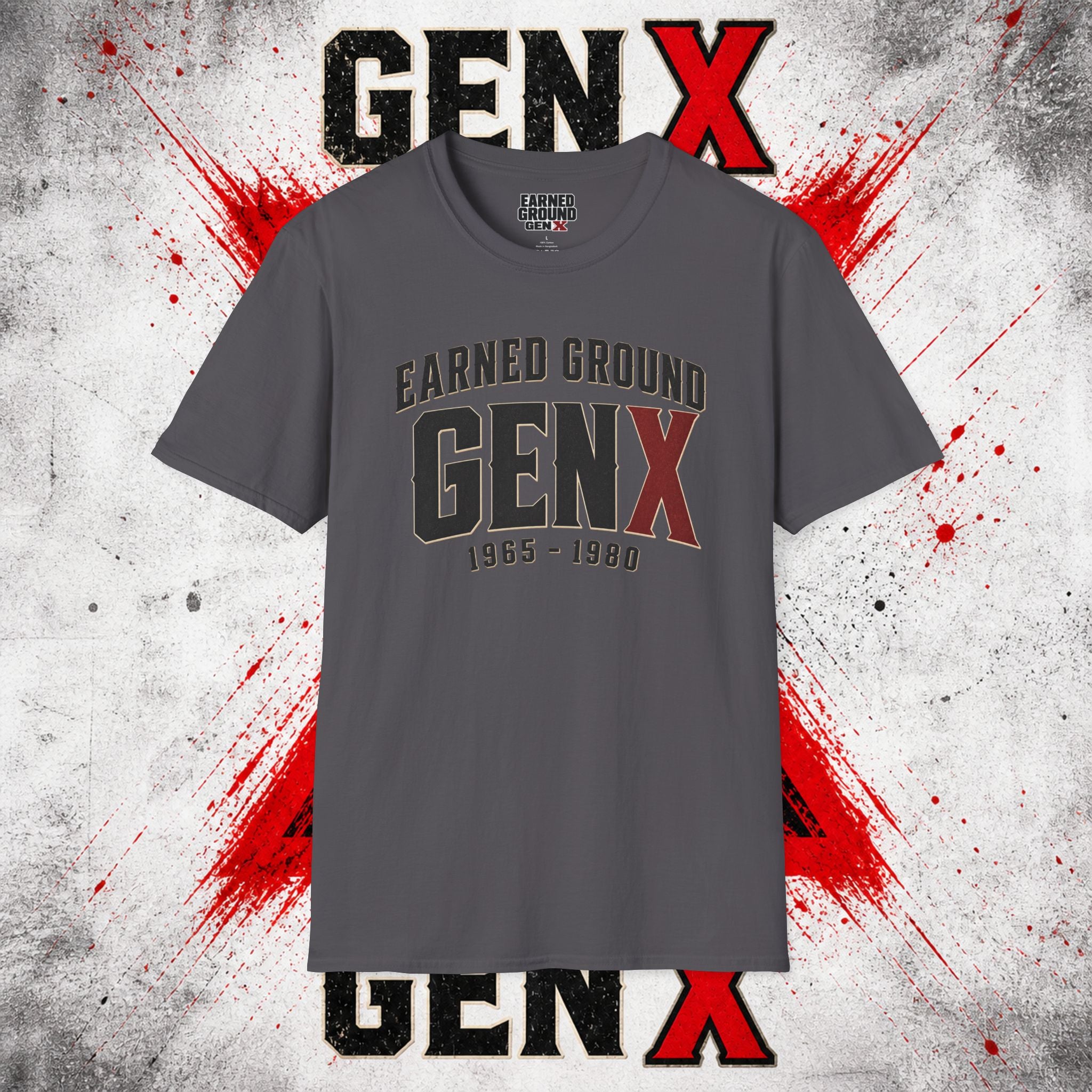 Earned Ground GEN X T-Shirt — 1965–1980 Retro Pride Tee