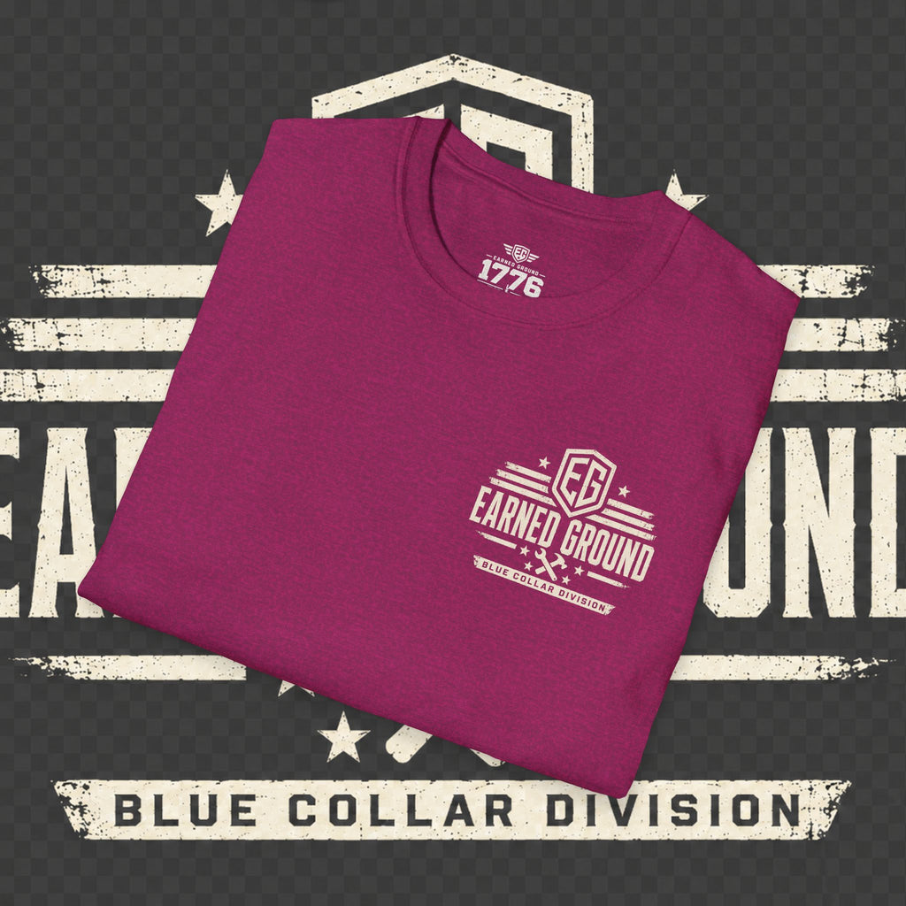 EARNED GROUND "BLUE COLLAR DIVISION" Coastal Calm Graphic T-Shirt
