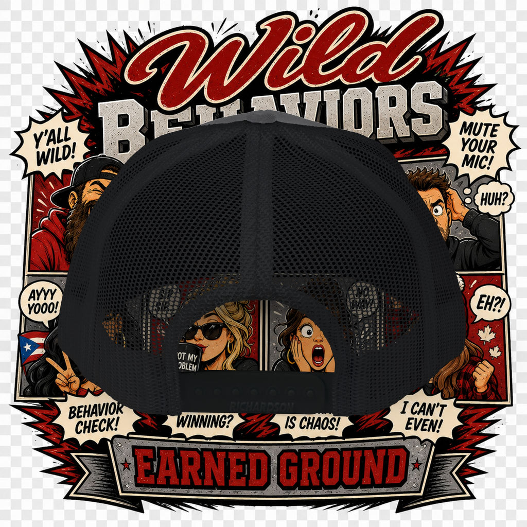 Earned Ground "Wild Behaviors" Richardson 112 – Retro Patch Trucker Hat