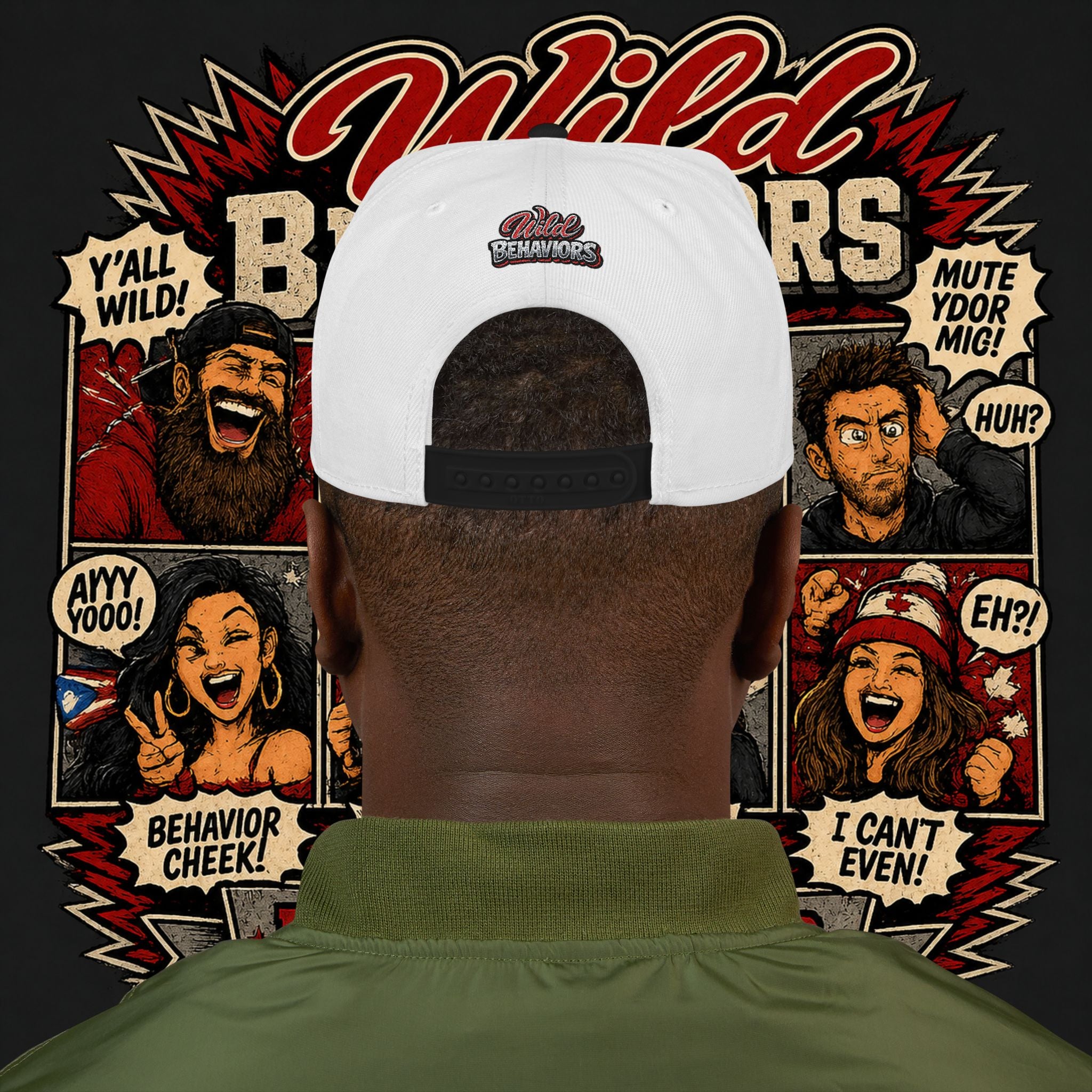 Earned Ground Cap Snapback Hat — 'Wild Behaviors' Embroidered Earned Ground Cap